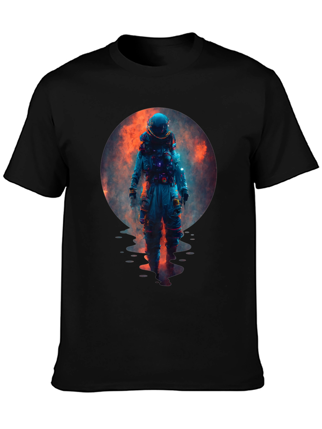 Black Astronaut Graphic Tee - Galaxy Dreamin' T-Shirt view 3
