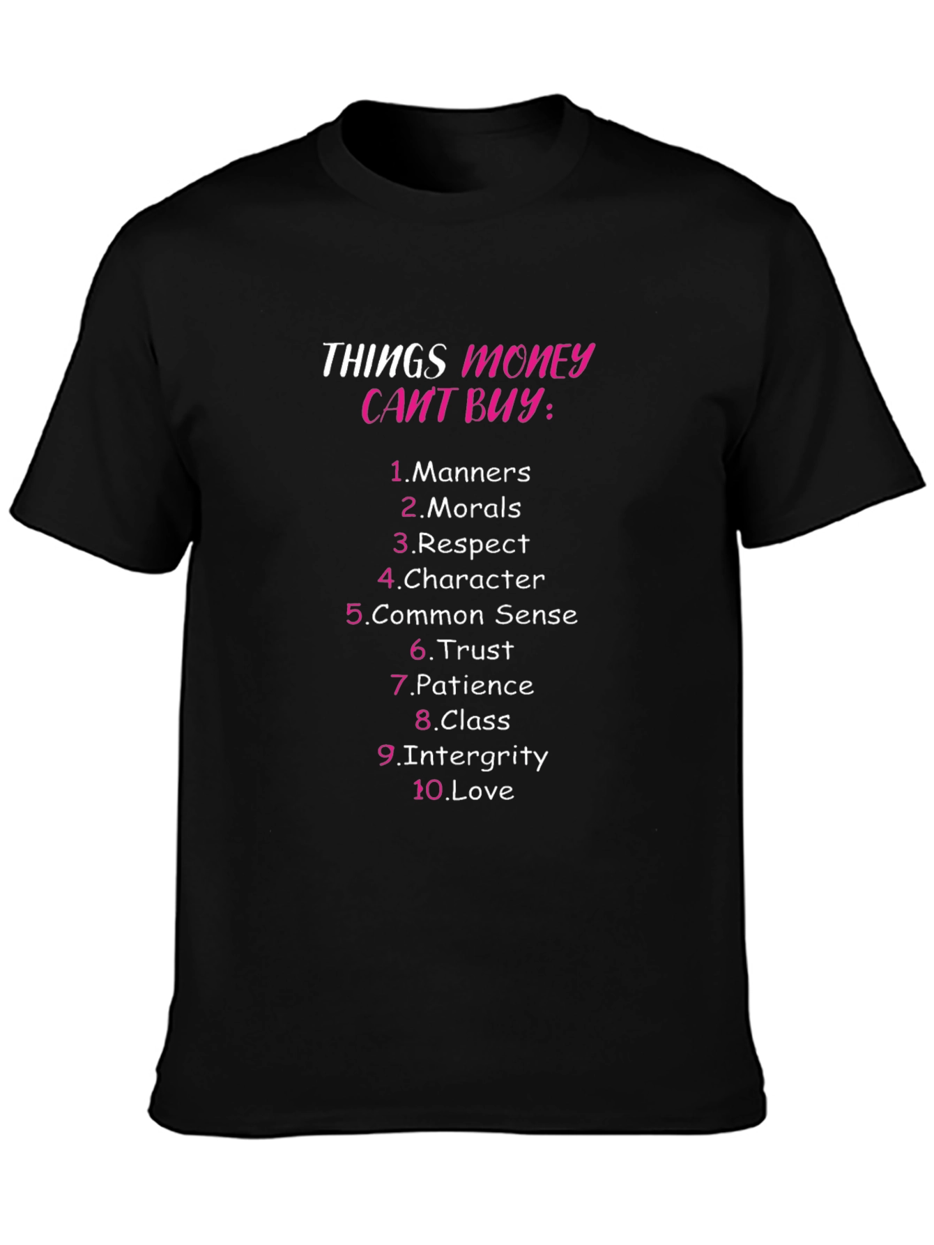 Black Things Money Can't Buy Graphic T-Shirt view 3