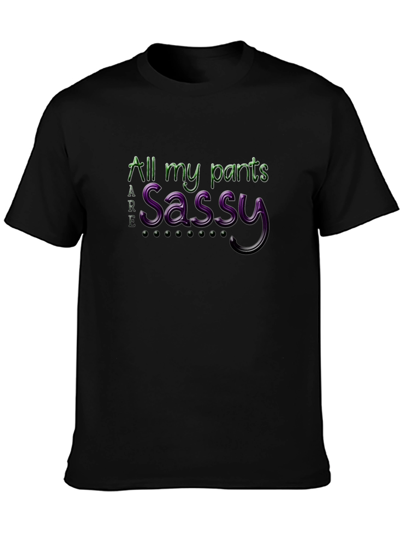 Black Sassy Pants Graphic Tee - Stylish Comfort view 3