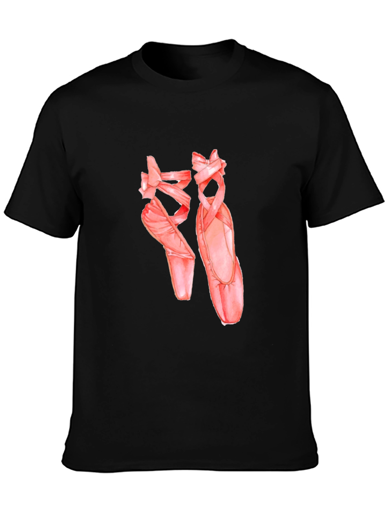 Black Ballet Shoes Graphic Tee - Dancer Gift view 3