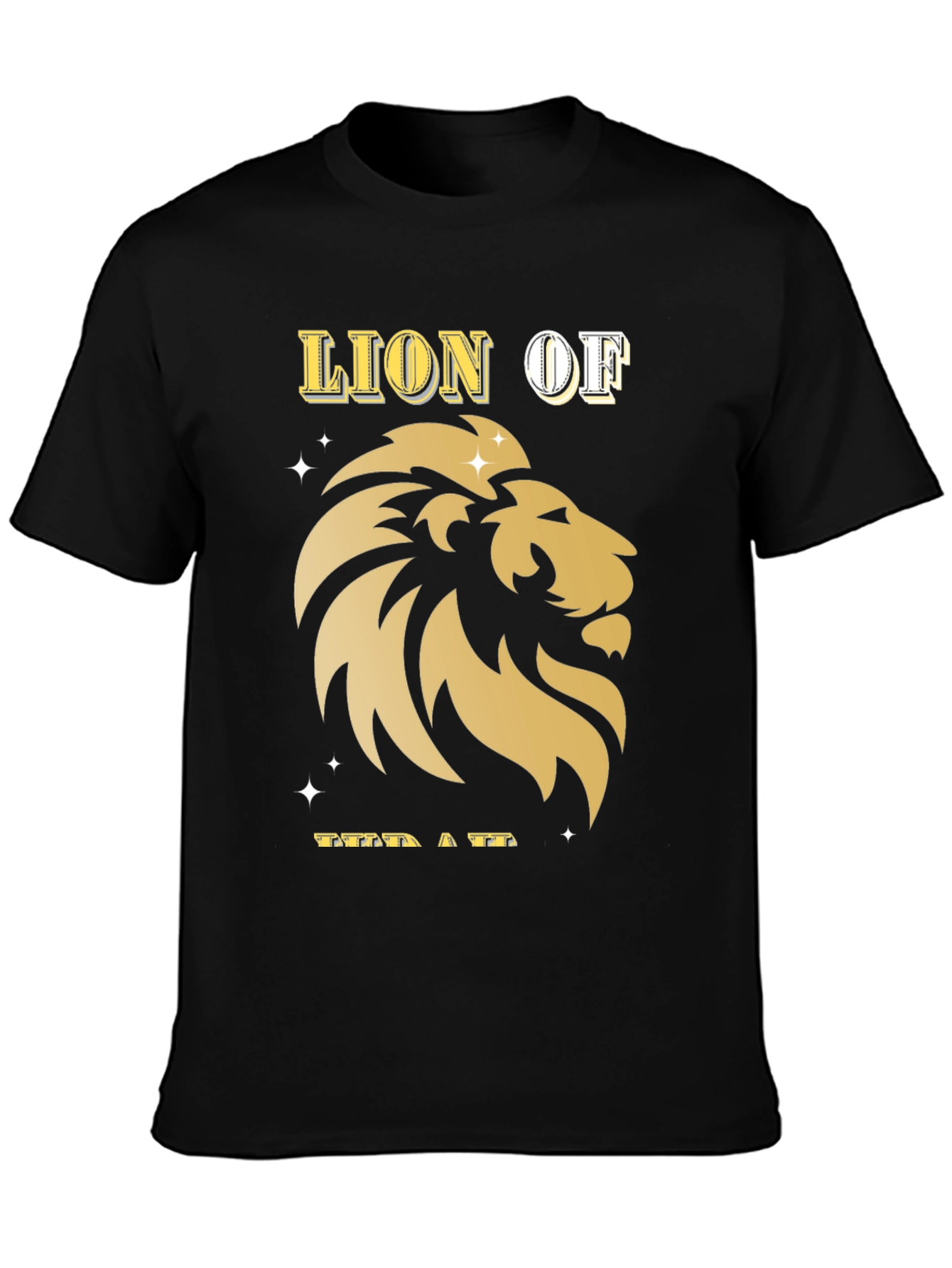 Black Lion of Judah Graphic Tee - Black Cotton Blend view 3