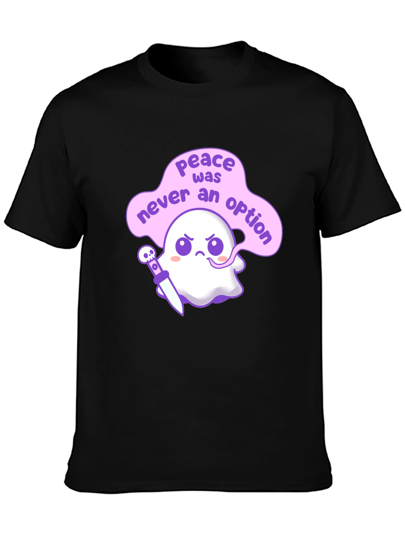 Black Peace Was Never an Option Ghost T-Shirt view 3