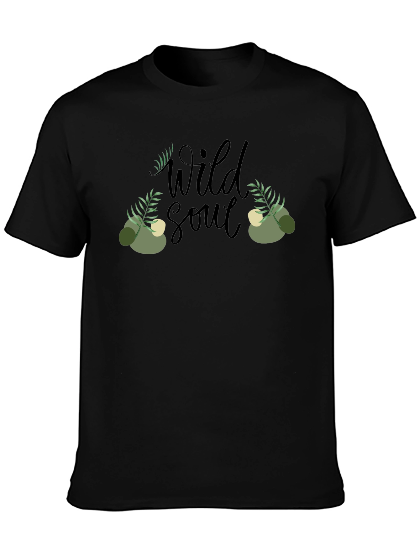 Black Wild Soul Graphic T-Shirt - Nature Inspired Design view 3
