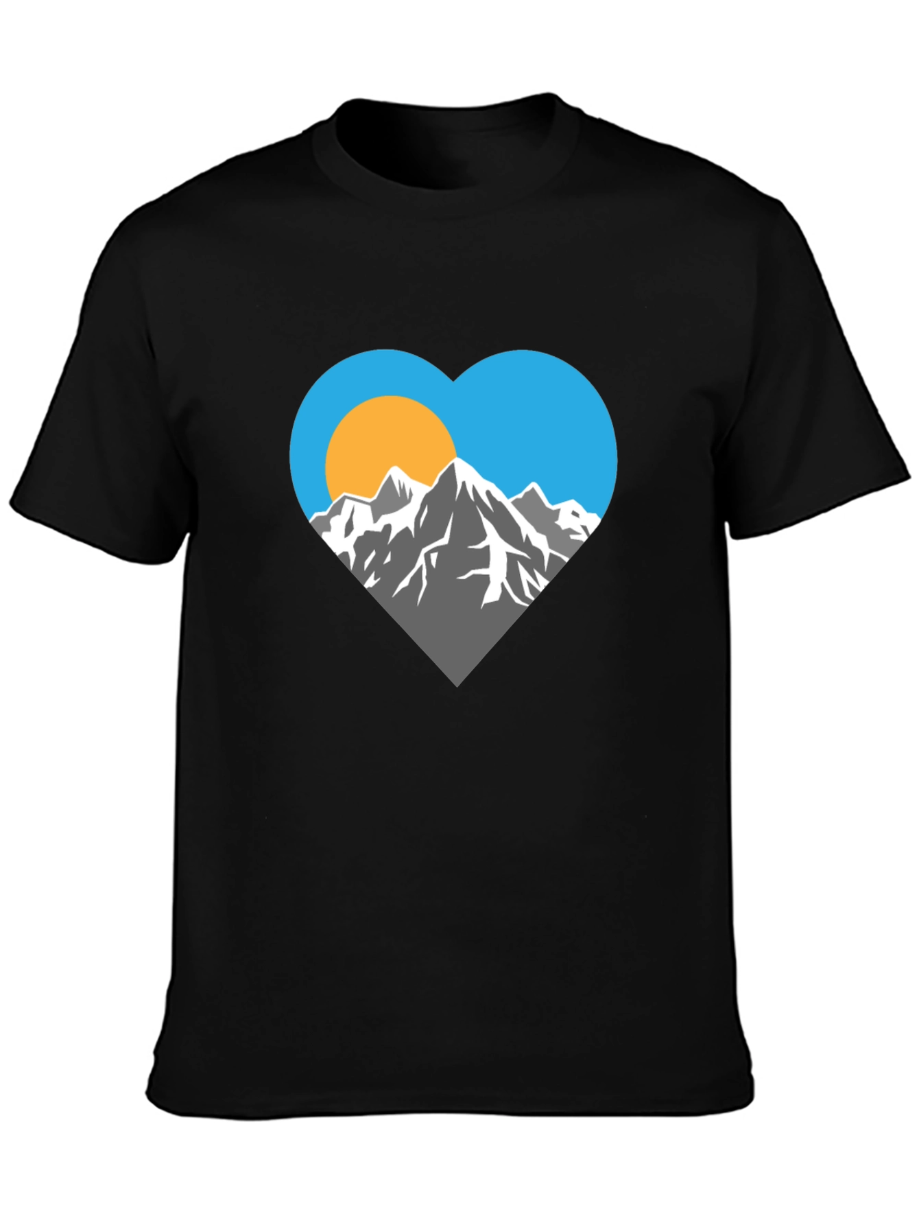 Black Mountain Heart Graphic T-Shirt view 3