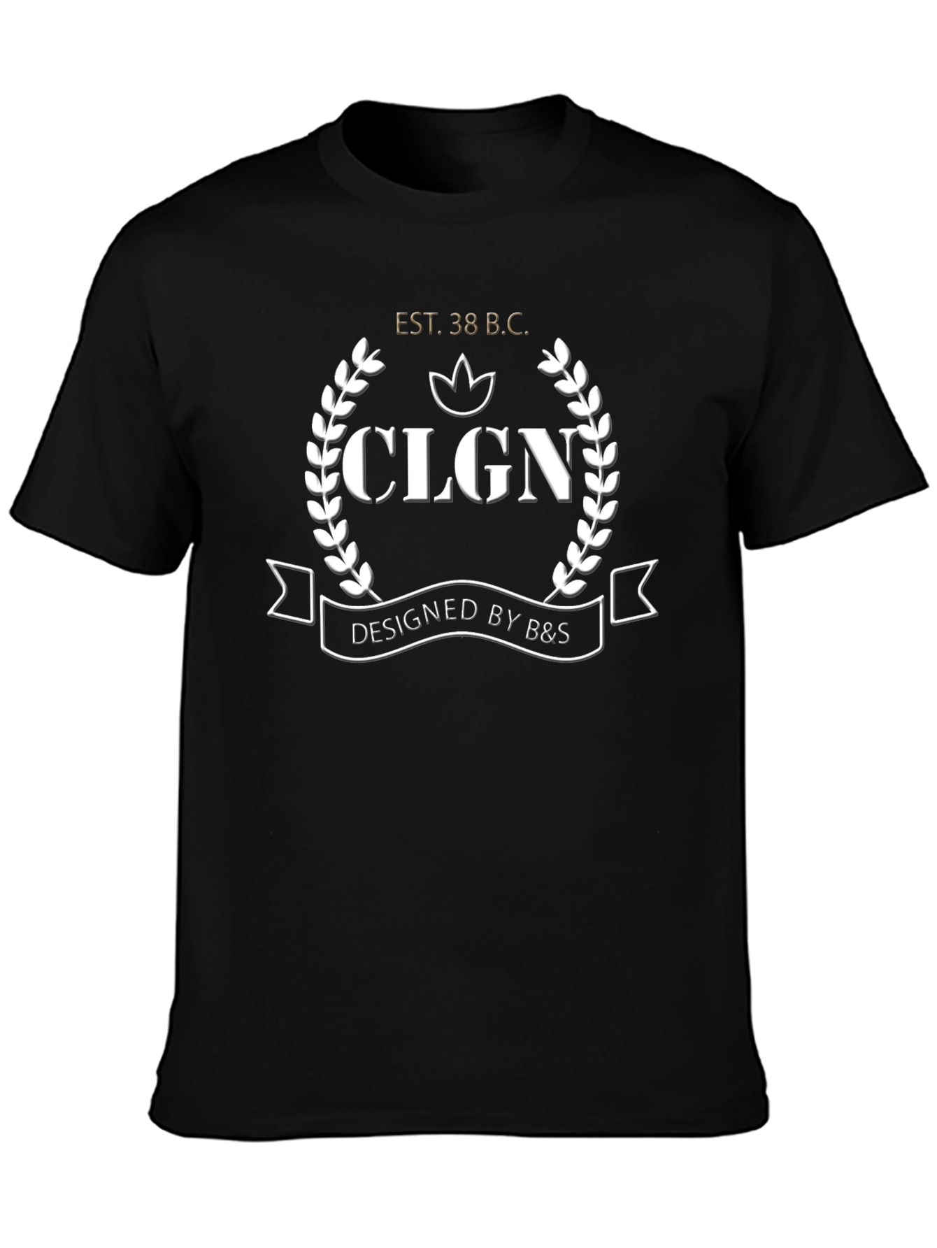 Black CLGN Designed by B&S Black Graphic T-Shirt view 3