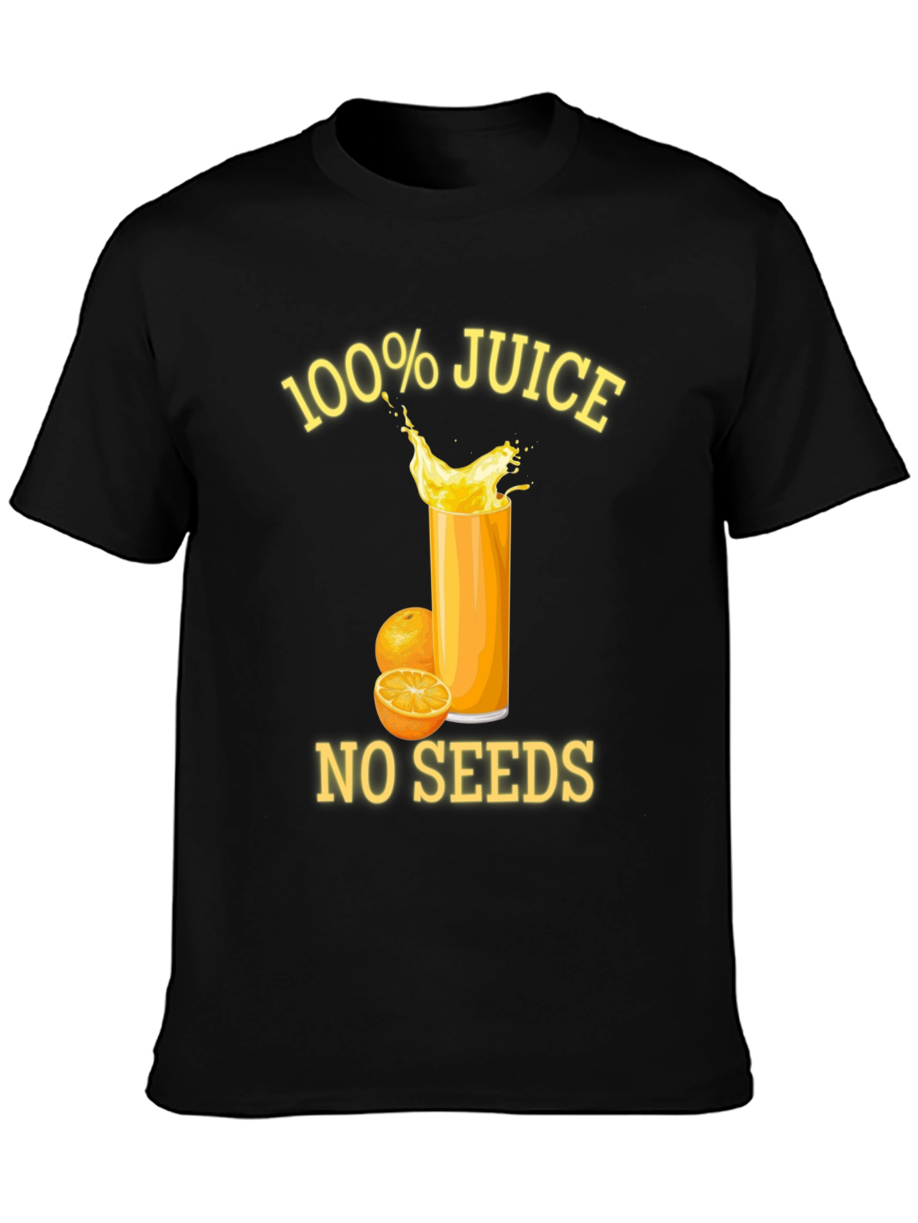 Black 100% Juice No Seeds Graphic Tee view 3