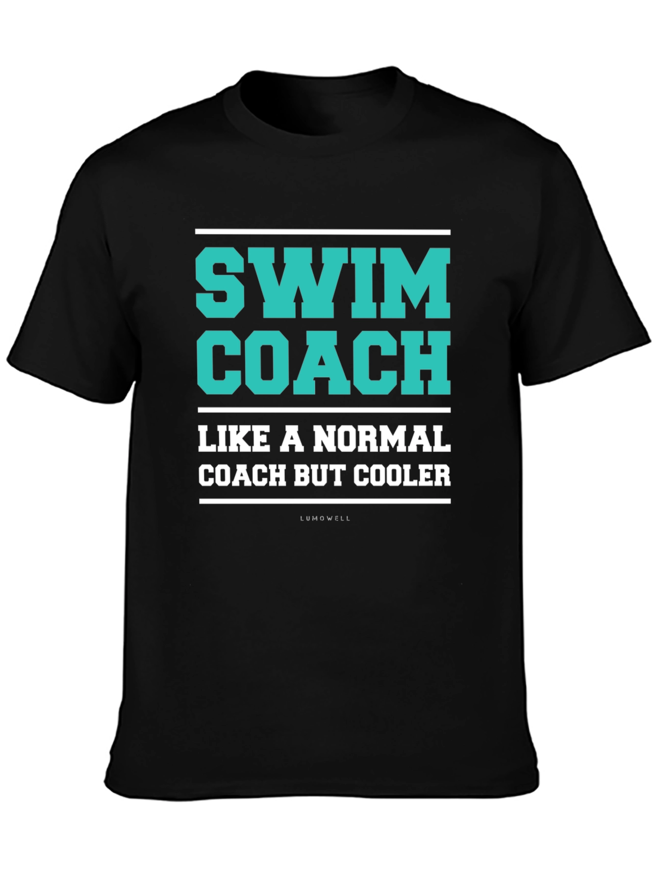Black Swim Coach Graphic Tee - Cool & Comfortable view 3