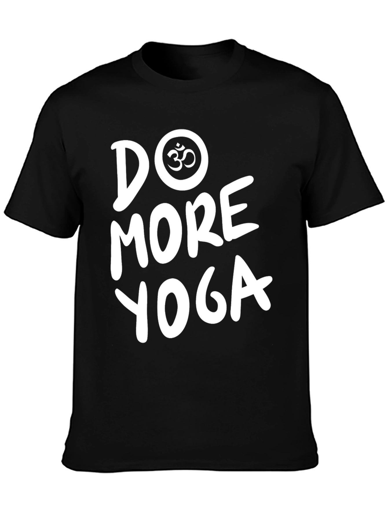 Black Do More Yoga Graphic Tee Black Cotton Blend T-Shirt view 3