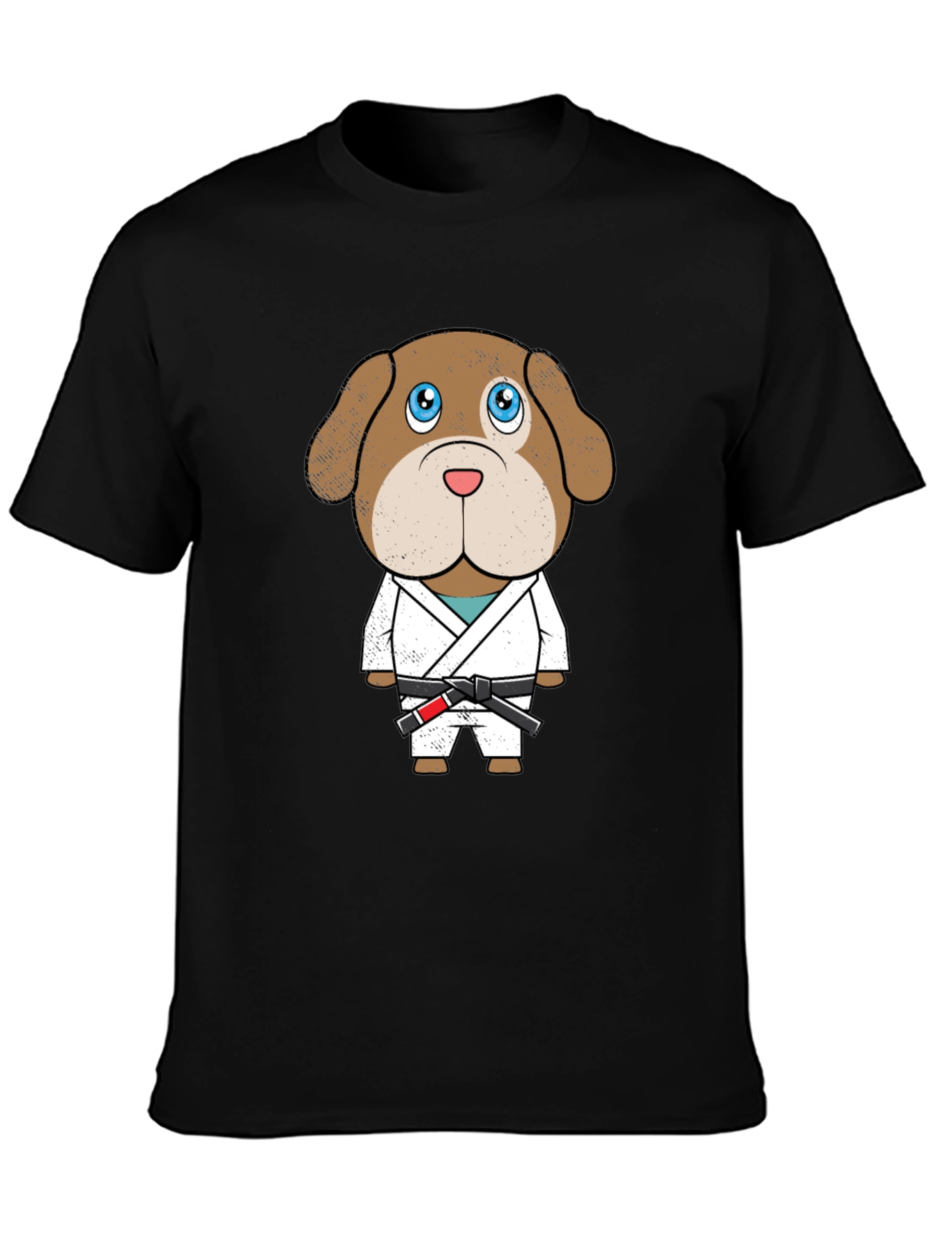 Black Dog Jiu Jitsu T-Shirt - Cartoon Graphic Tee view 3