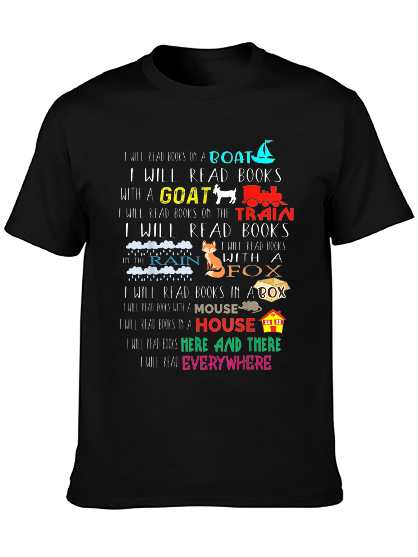 Black I Will Read Books T-Shirt view 3