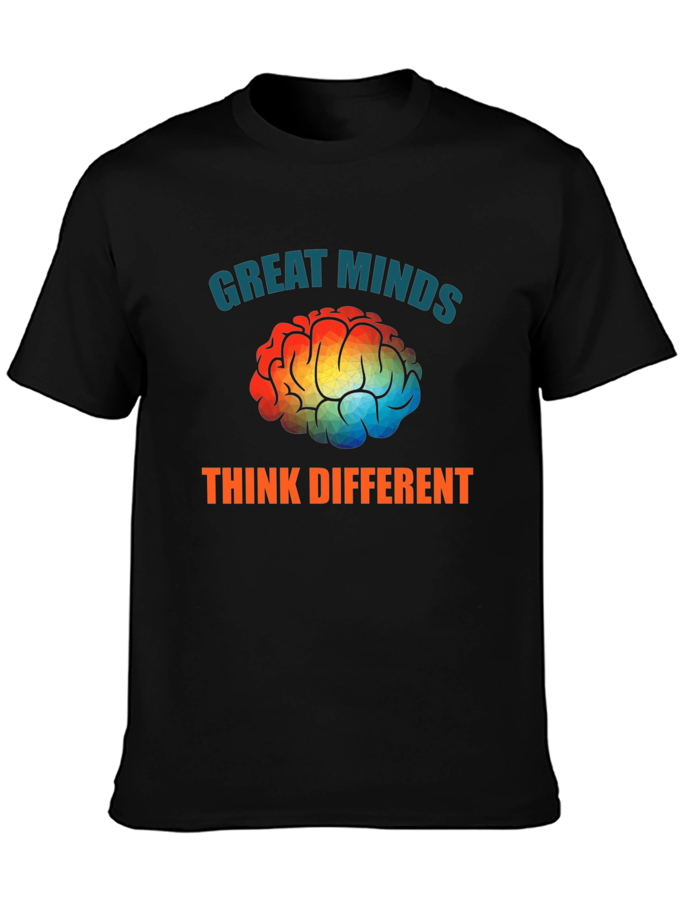 Black Great Minds Think Different Graphic T-Shirt view 3