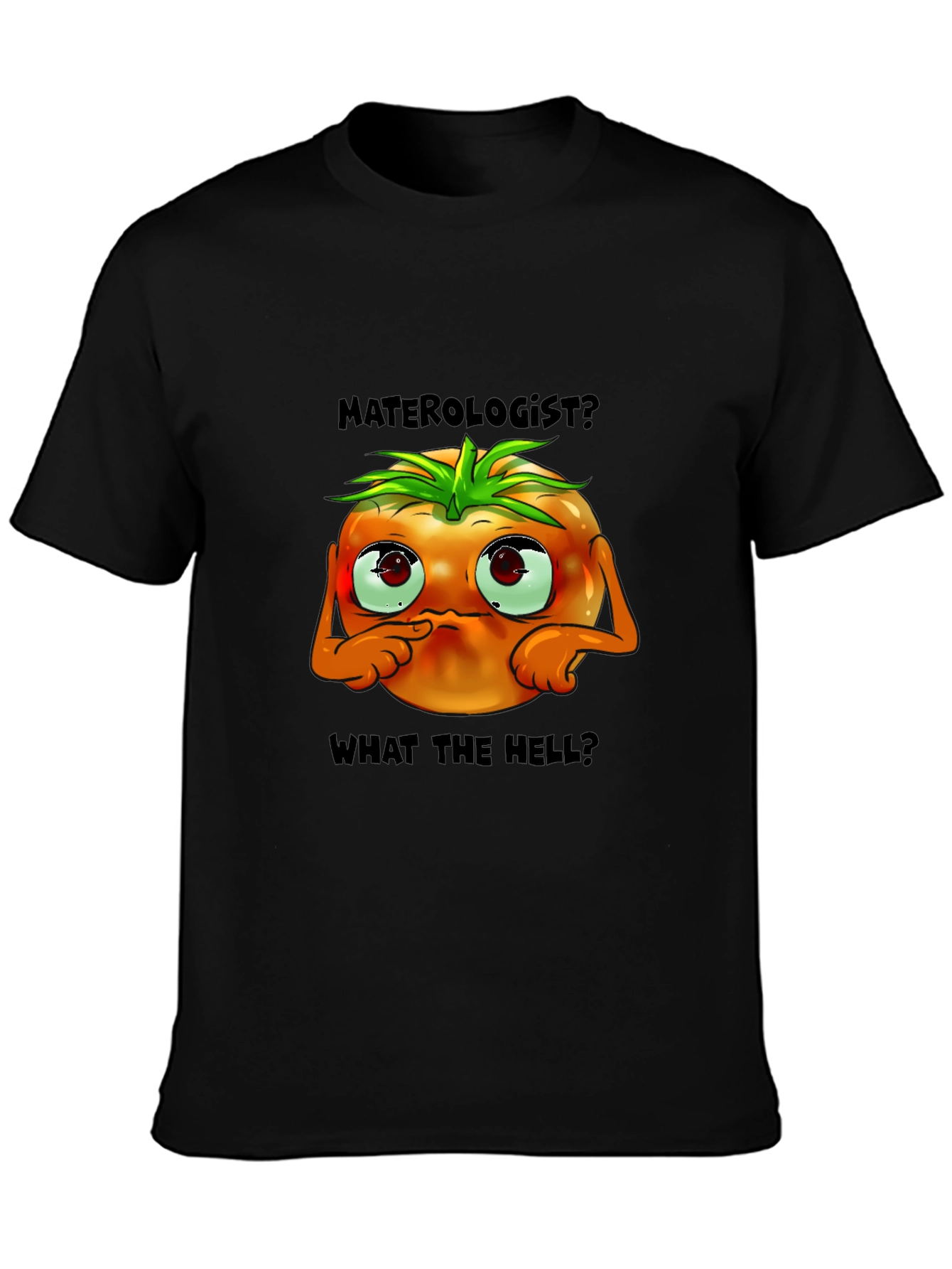 Black Materologist? Tomato Graphic T-Shirt view 3