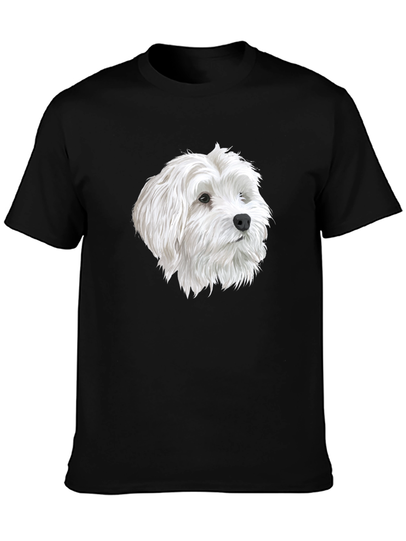 Black Dog Head Graphic Black T-Shirt view 3