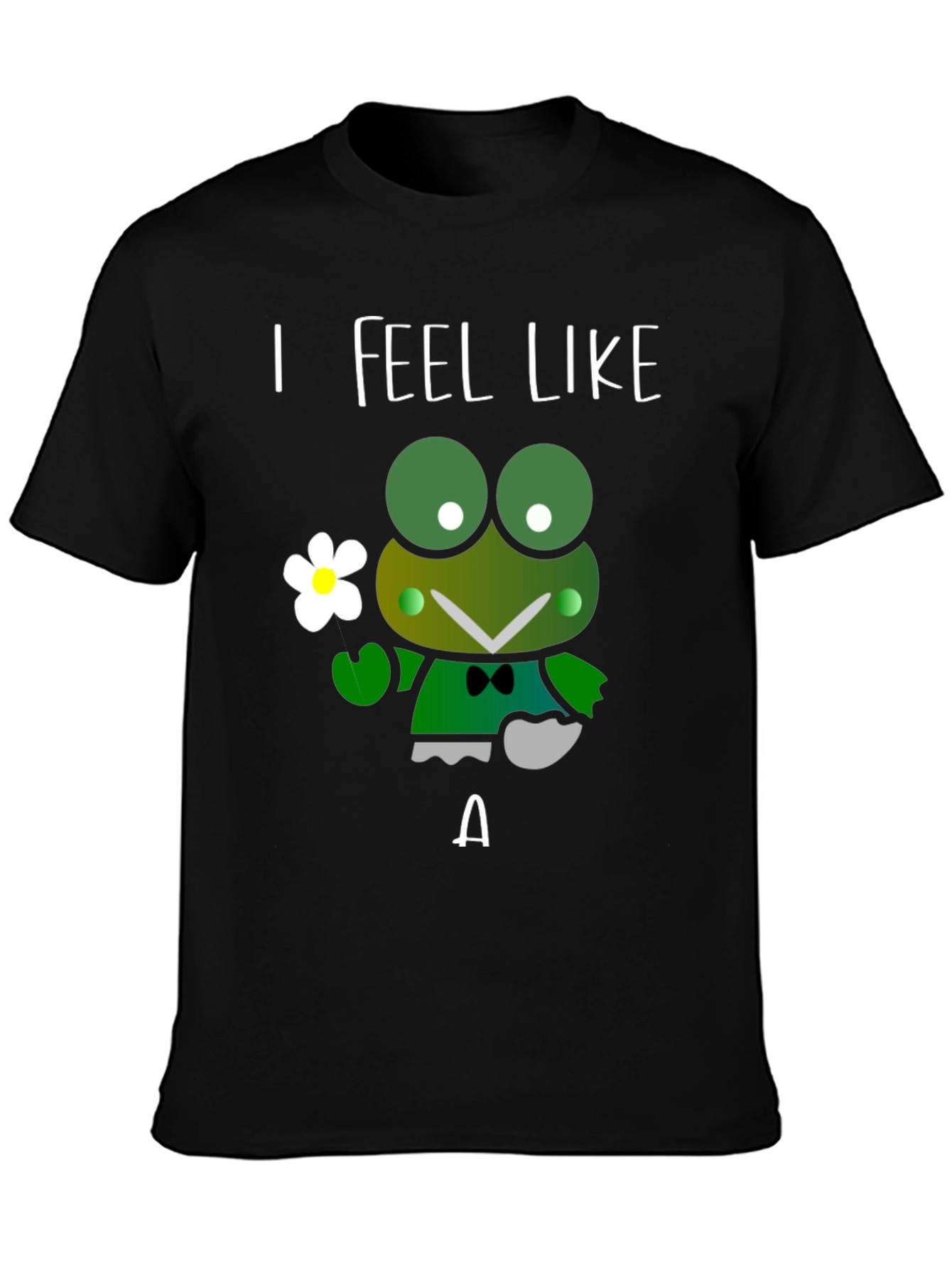 Black I Feel Like A Frog T-Shirt view 3