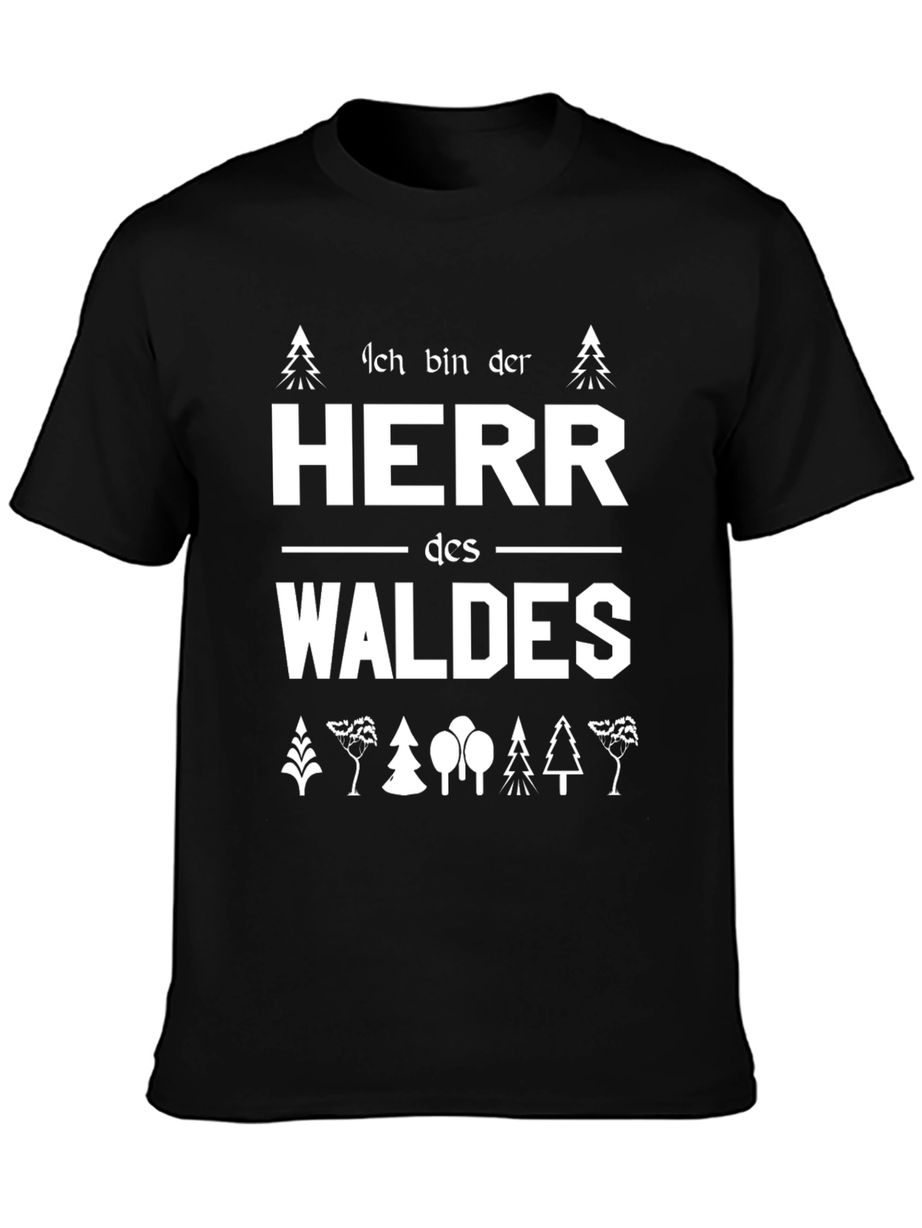 Black Herr des Waldes Graphic Tee - Forest Lover T-Shirt view 3