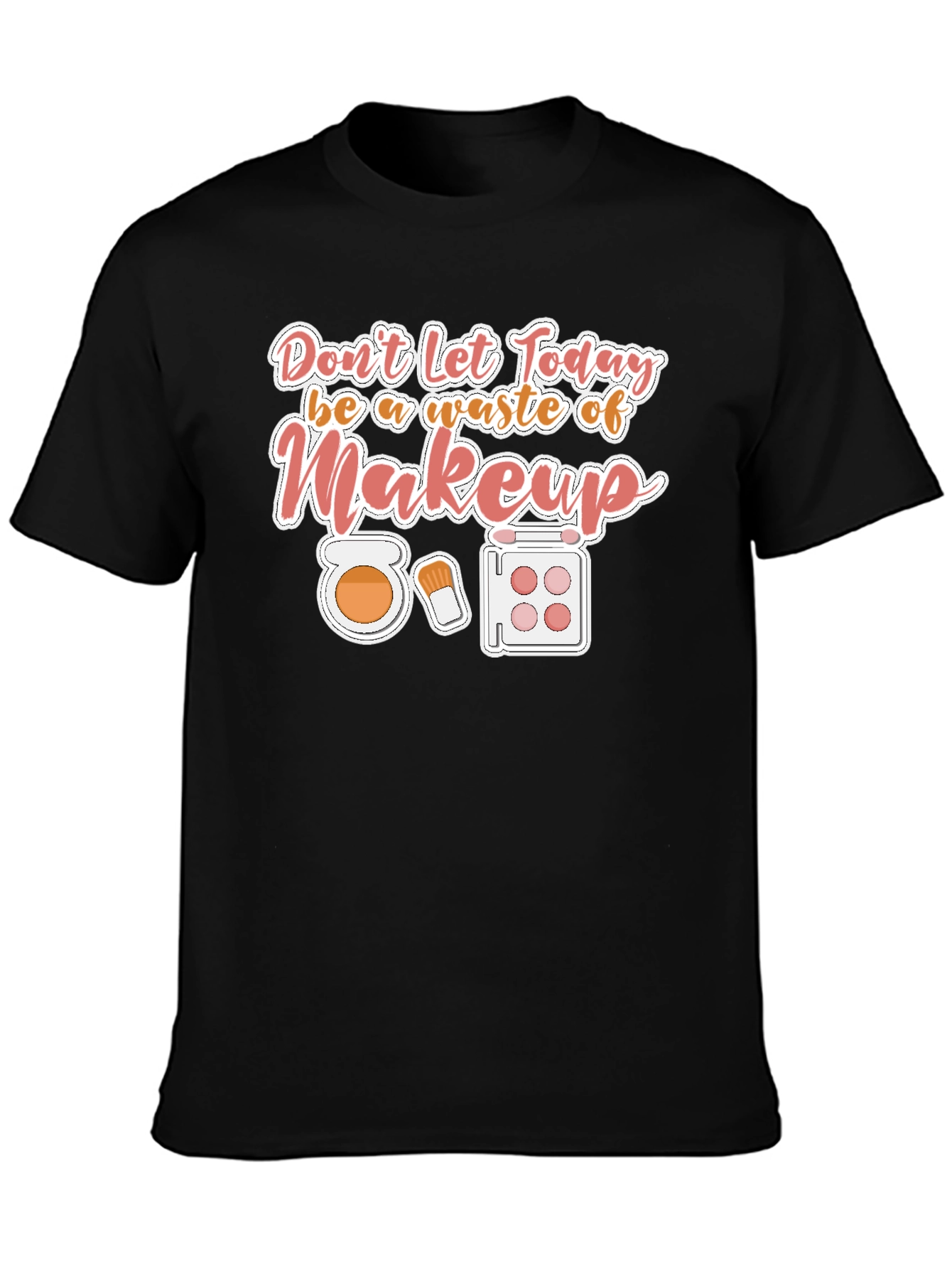 Black Makeup Lover T-Shirt view 3