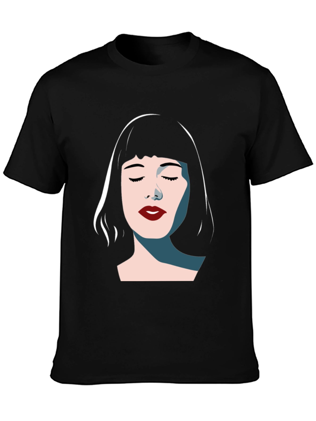 Black Minimalist Woman Graphic Tee - Modern Style view 3