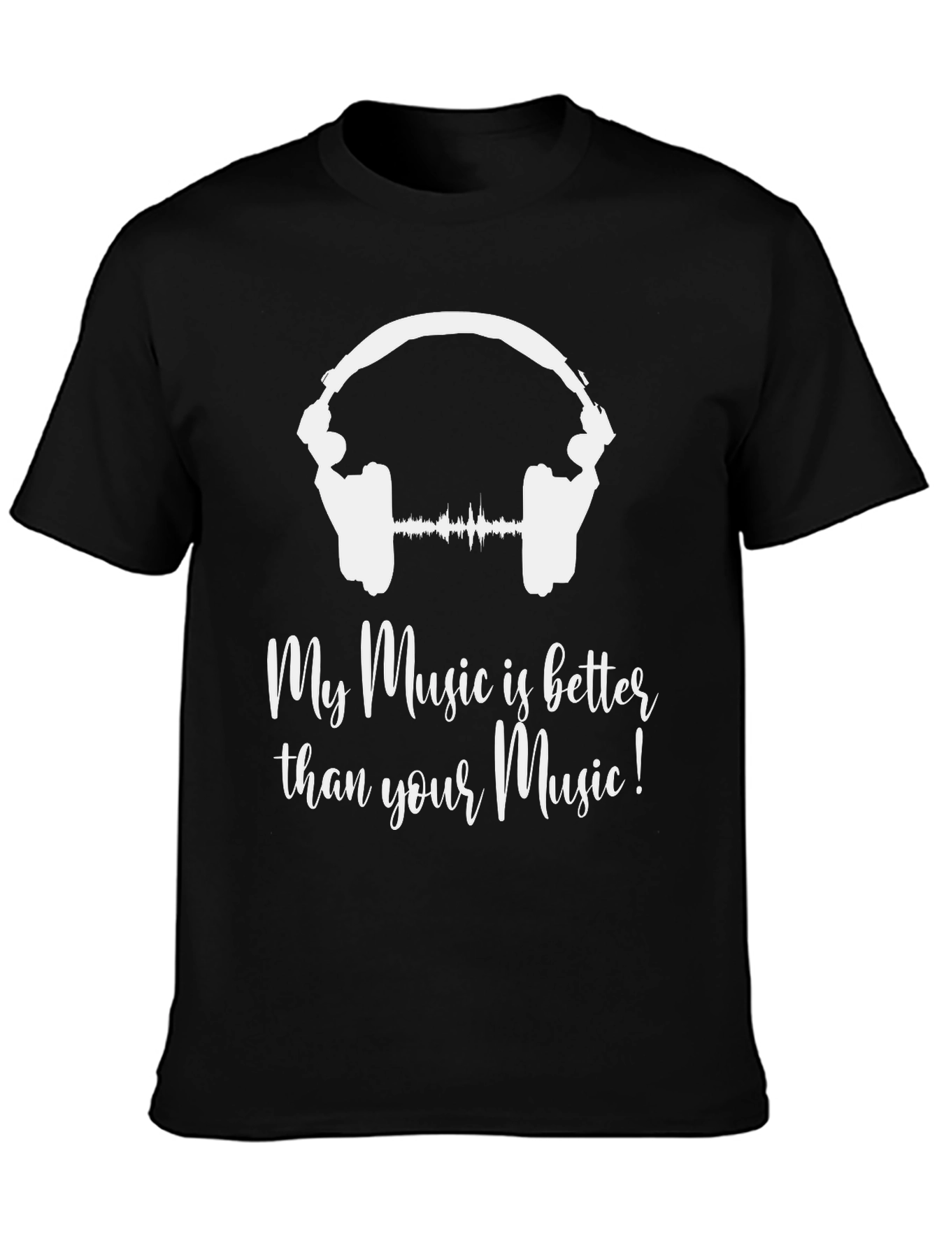 Black Music Lover T-Shirt - My Music Is Better Than Yours! view 3