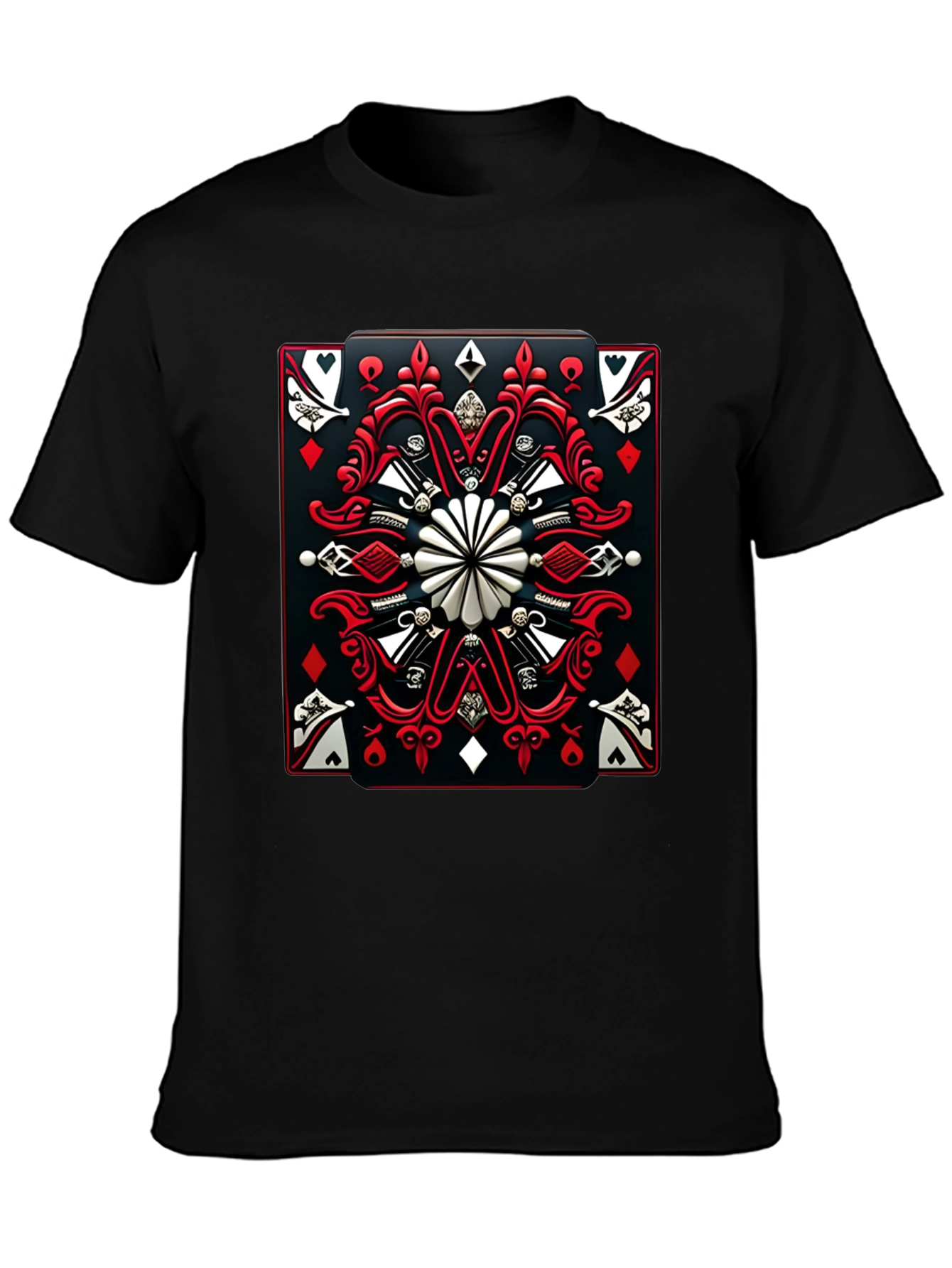 Black Playing Card Graphic T-Shirt - Black view 3