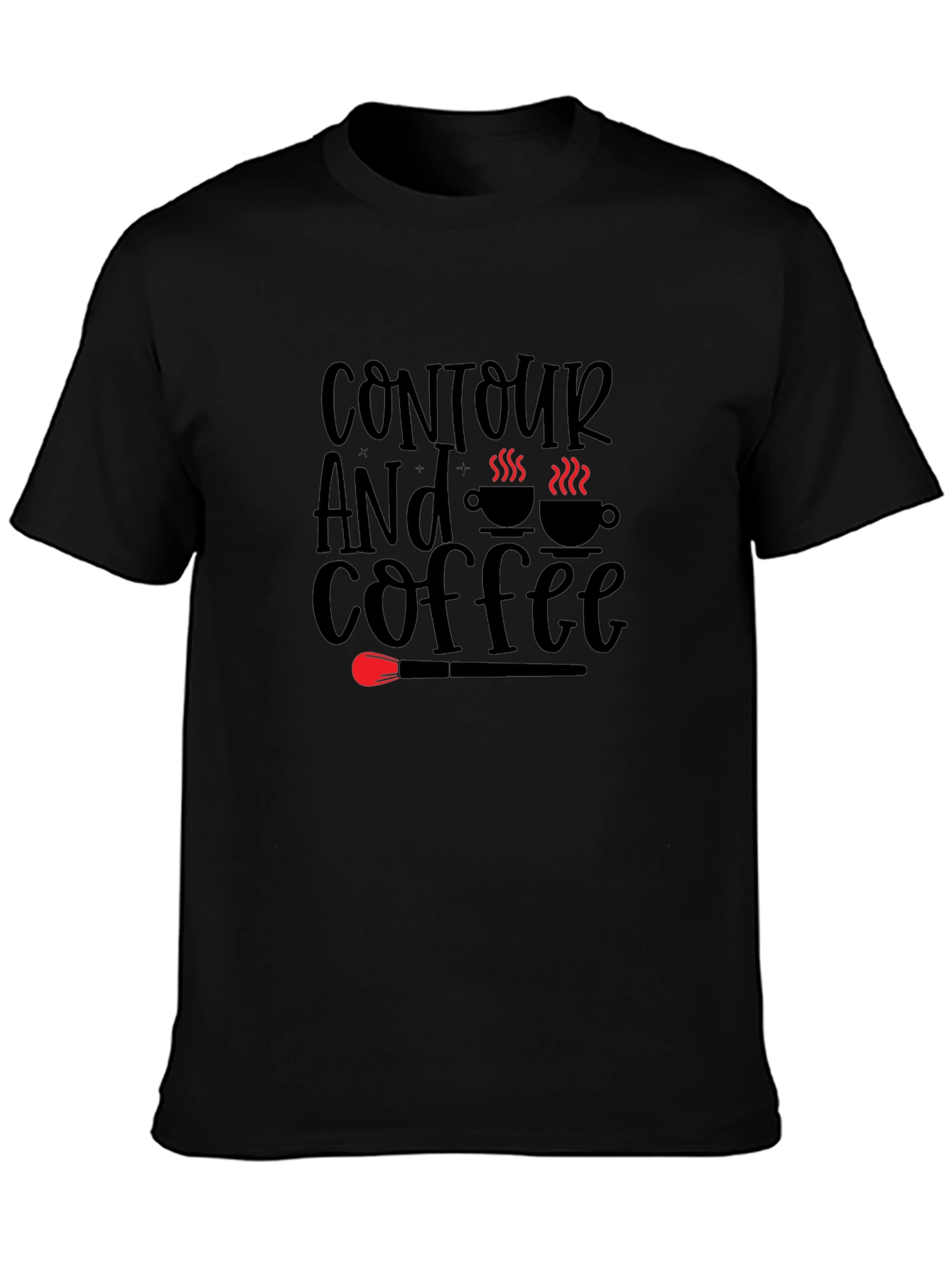 Black Contour and Coffee T-Shirt view 3