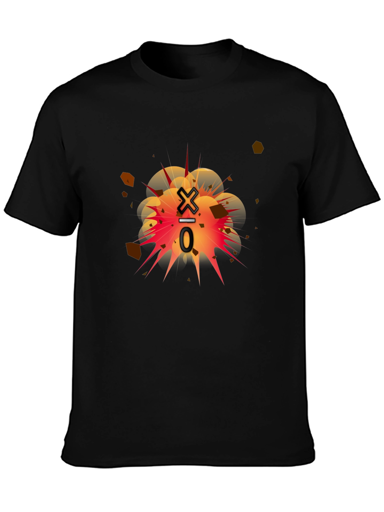 Black Exploding Division Black Graphic Tee view 3