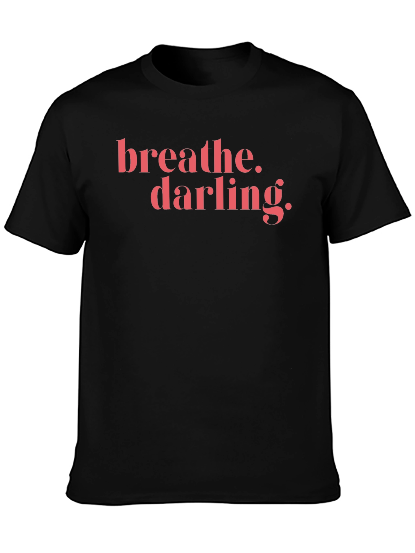 Black Breathe Darling Graphic Tee - Soft Cotton Comfort view 3