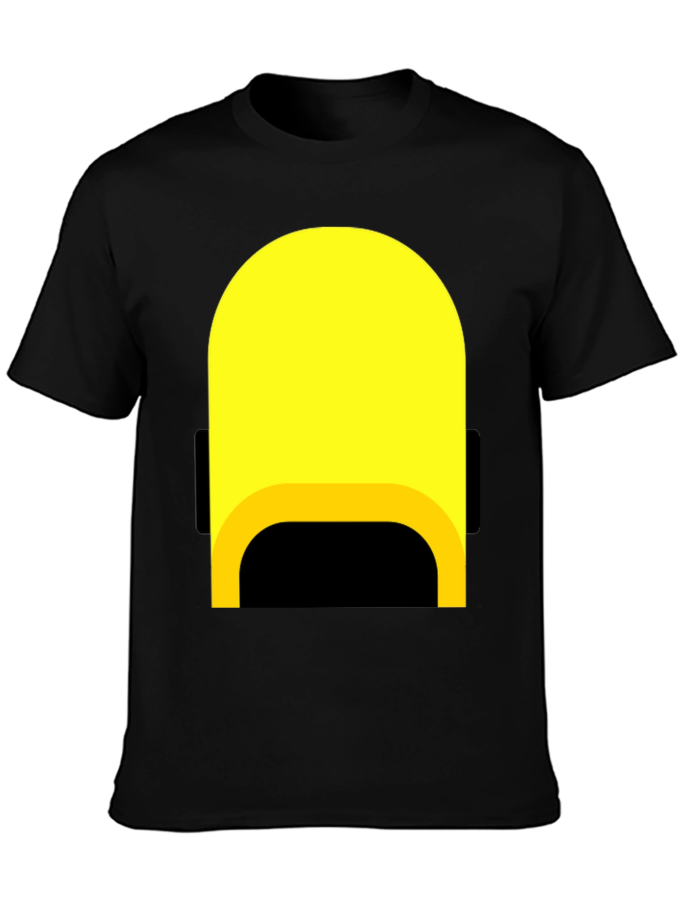 Black Minimalist Character Graphic T-Shirt view 3