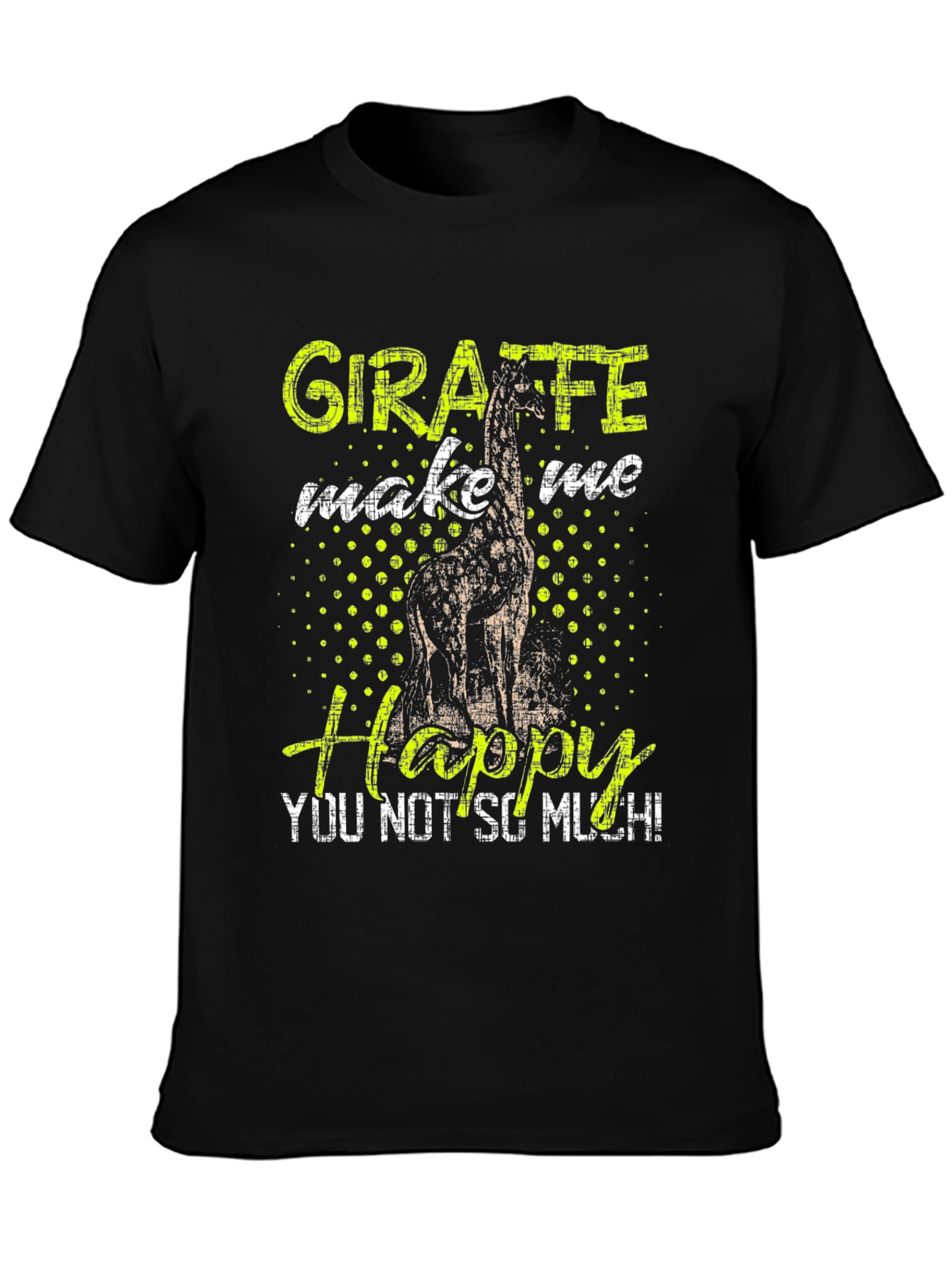 Giraffe Make Me Happy T-Shirt - 3