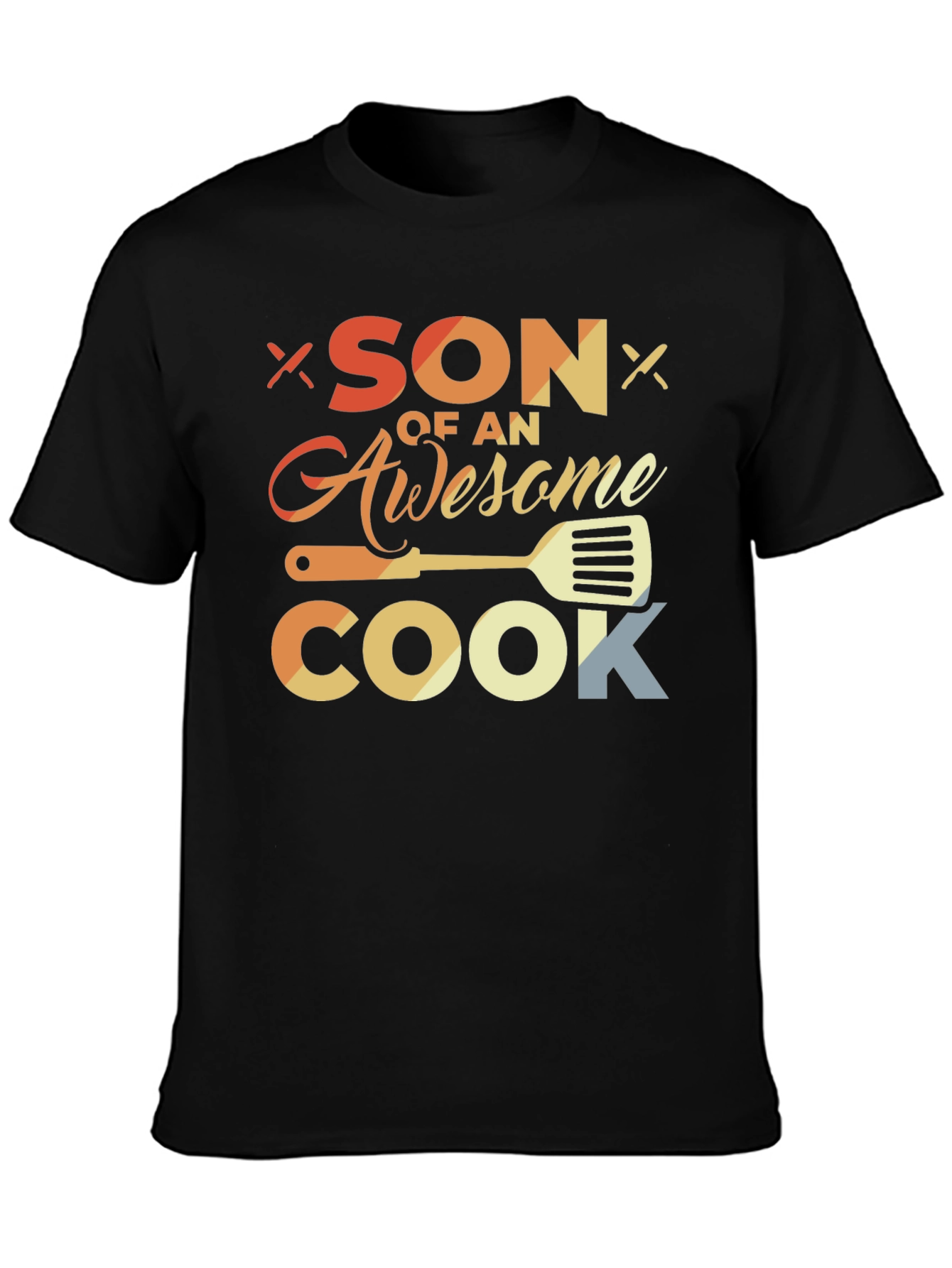 Black Son of an Awesome Cook Black T-Shirt view 3