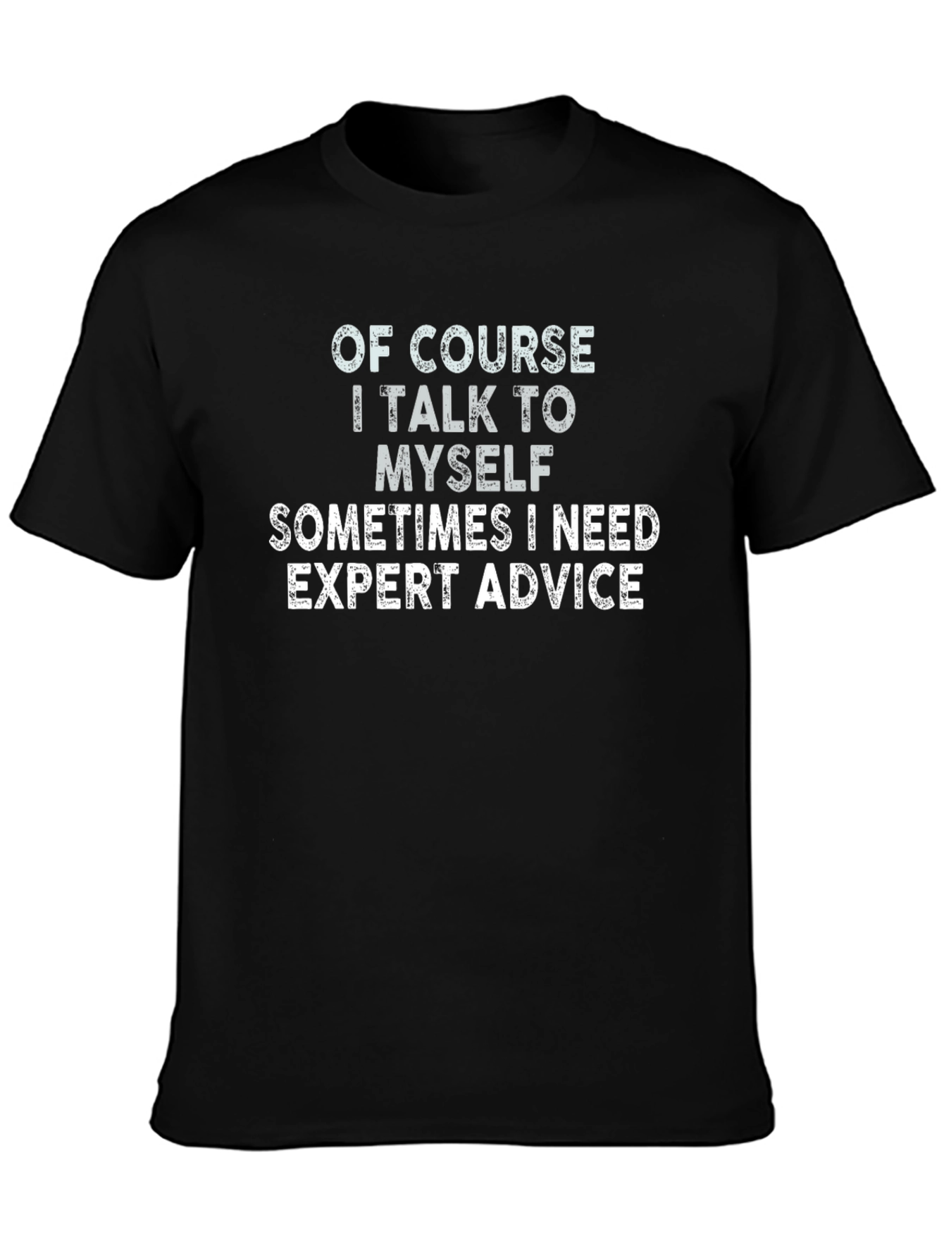 Black Funny Expert Advice T-Shirt - Black view 3