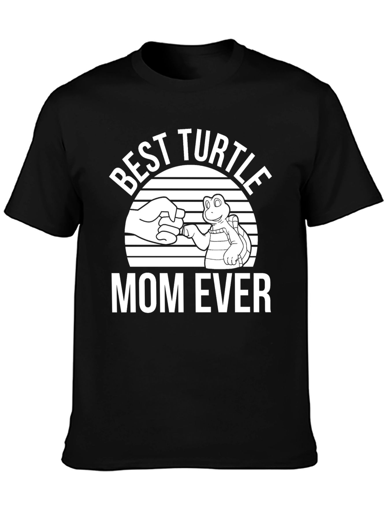 Black Best Turtle Mom Ever T-Shirt - Unisex view 3