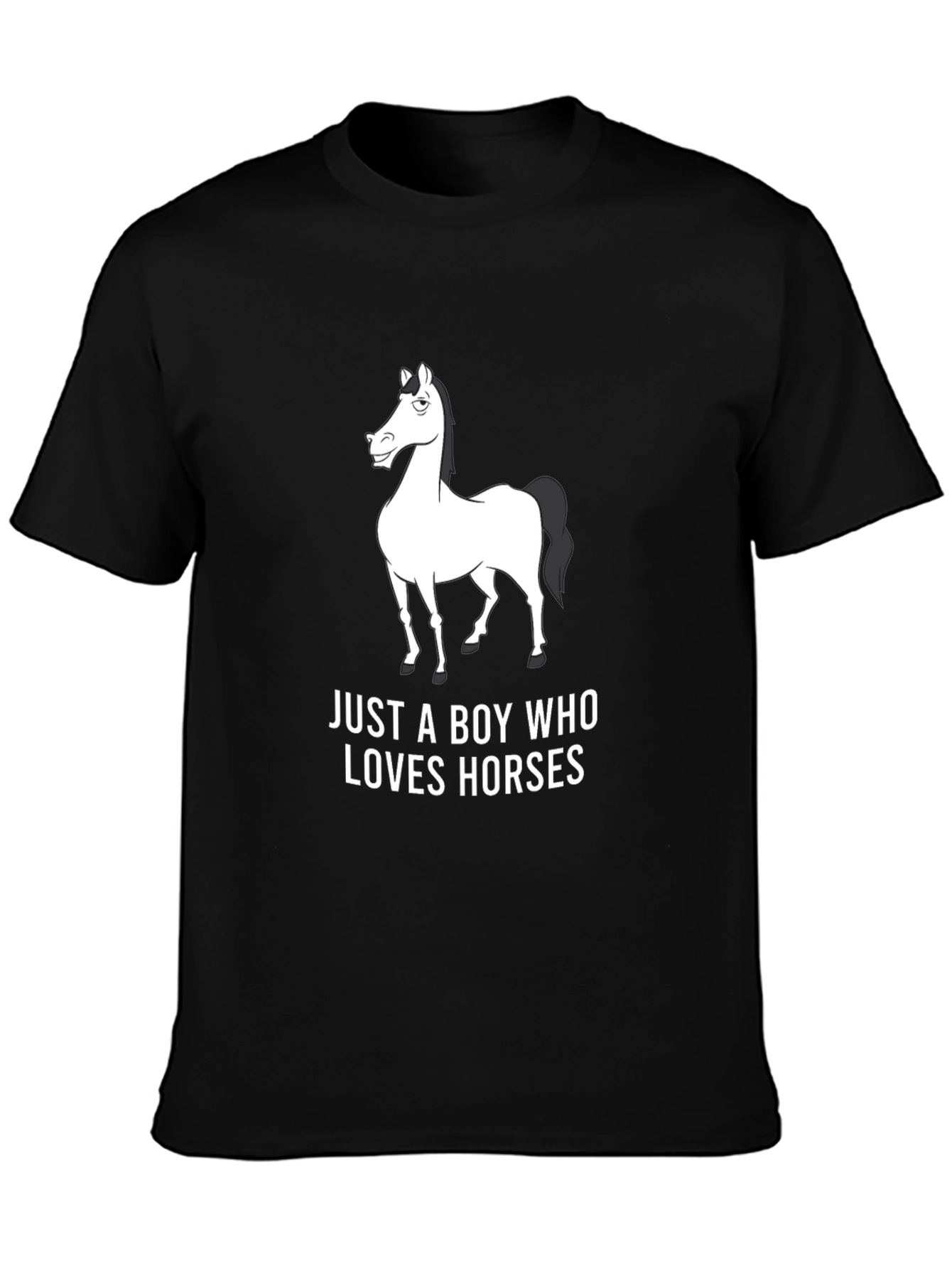 Black Horse Lover Graphic Tee - Black view 3