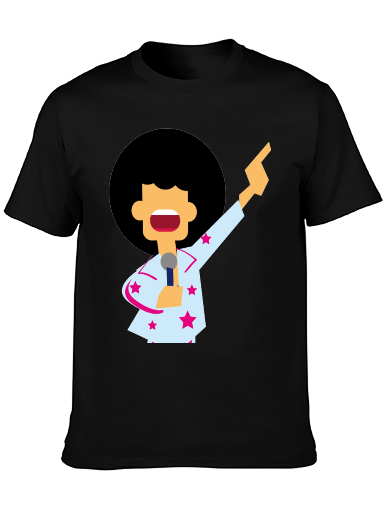 Black Funky Retro Disco T-Shirt view 3