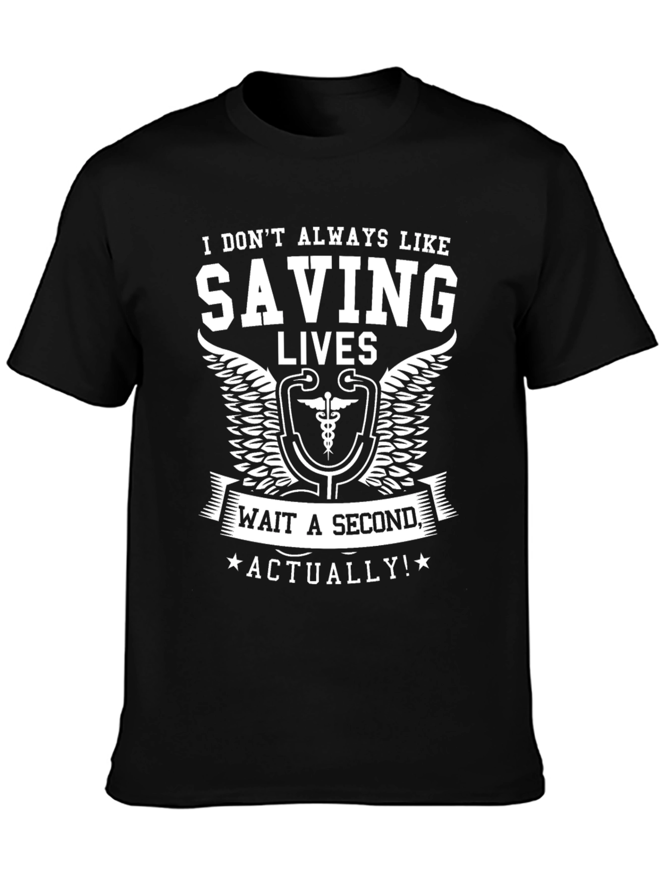 Black Saving Lives T-Shirt Funny Gift for Doctors view 3