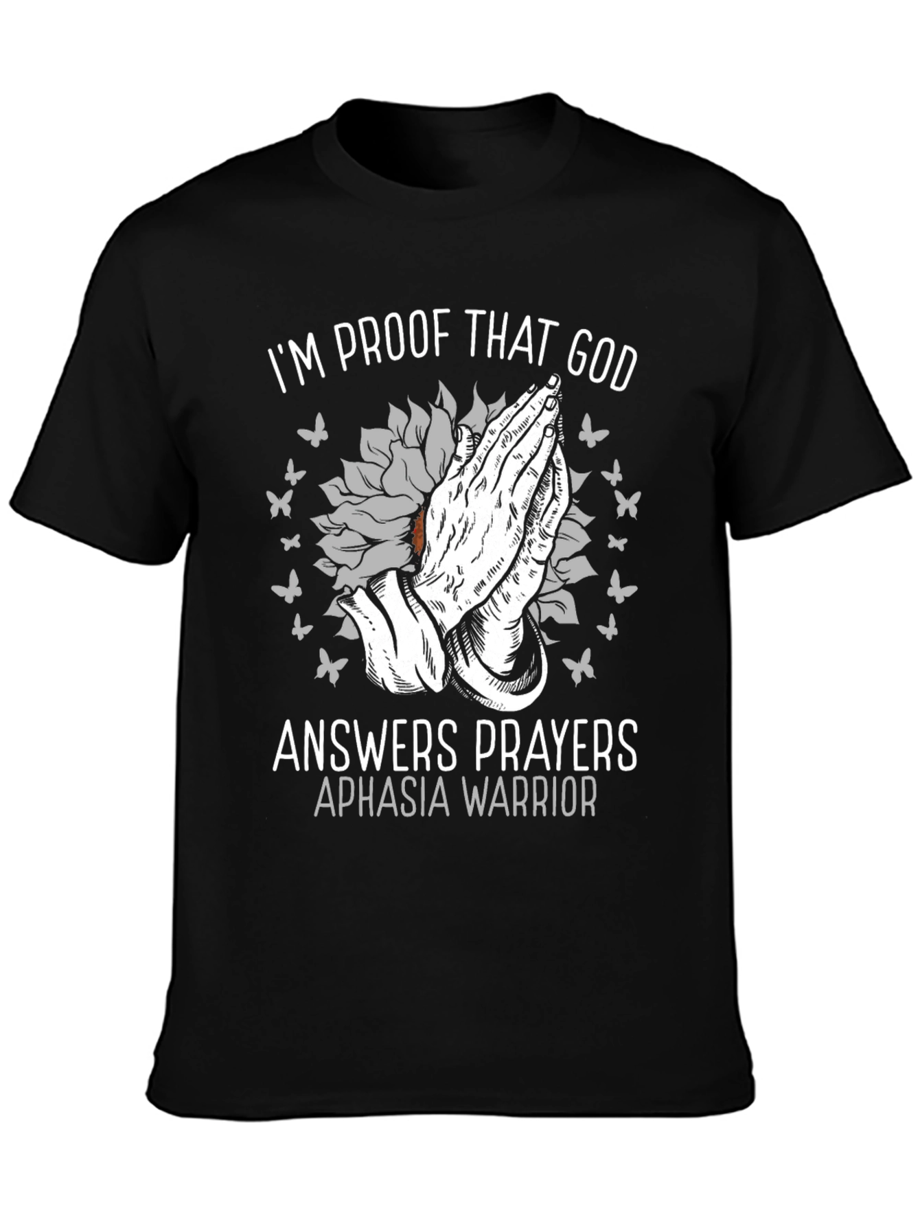 Black Proof That God Answers Prayers T-Shirt view 3