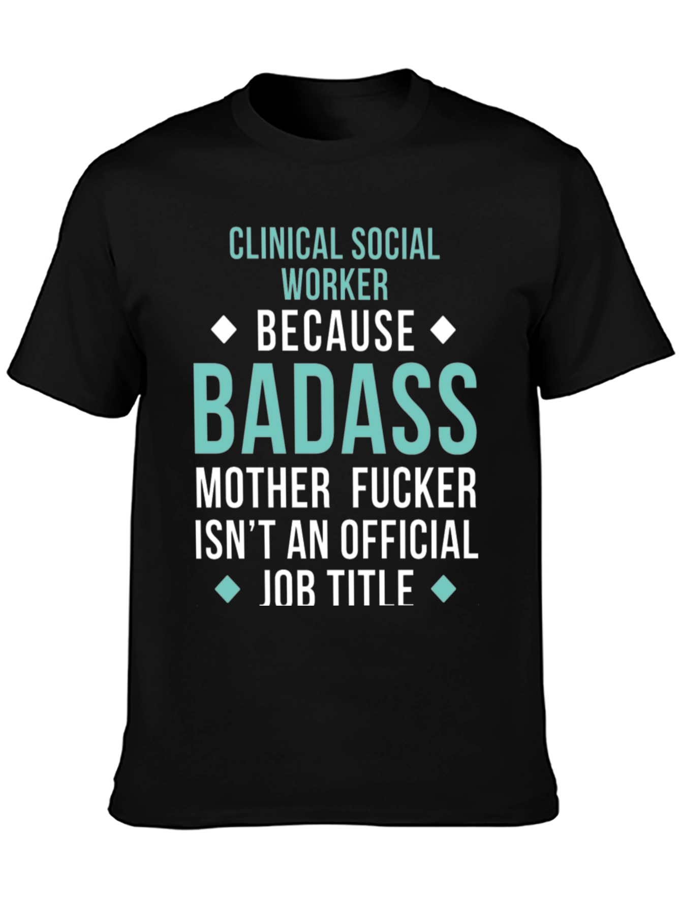 Black Clinical Social Worker Badass Graphic Tee view 3