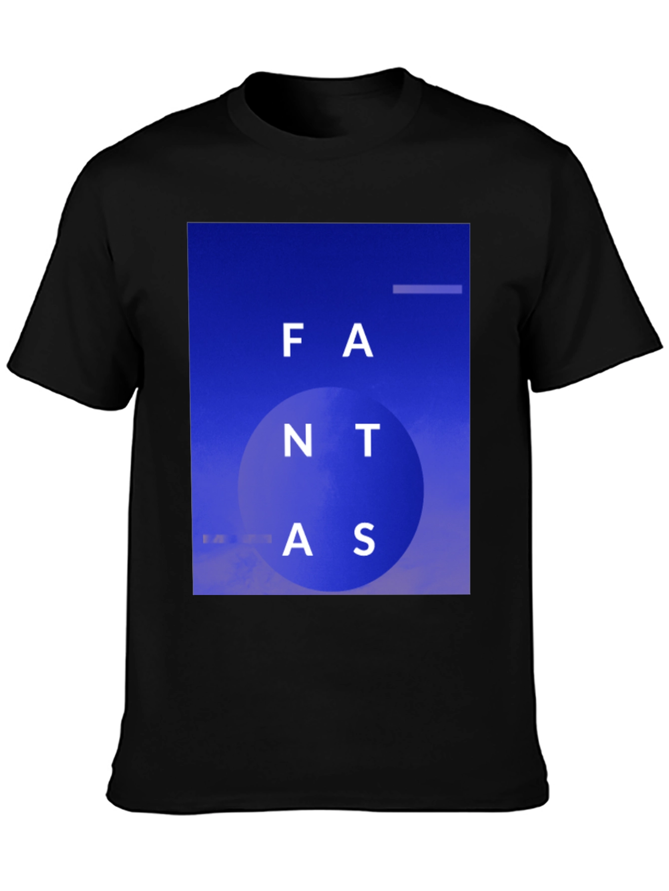 Black Fantastic Blue Graphic Tee view 3
