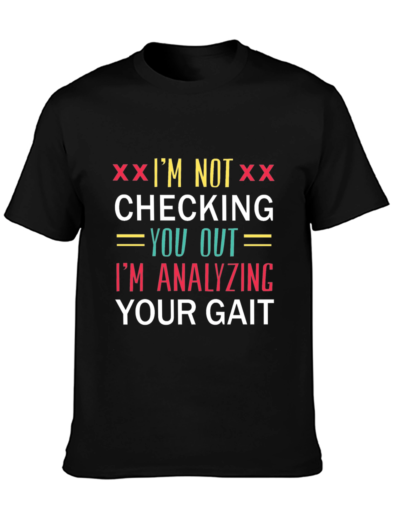 Black Analyzing Your Gait Novelty Graphic Tee - Black view 3