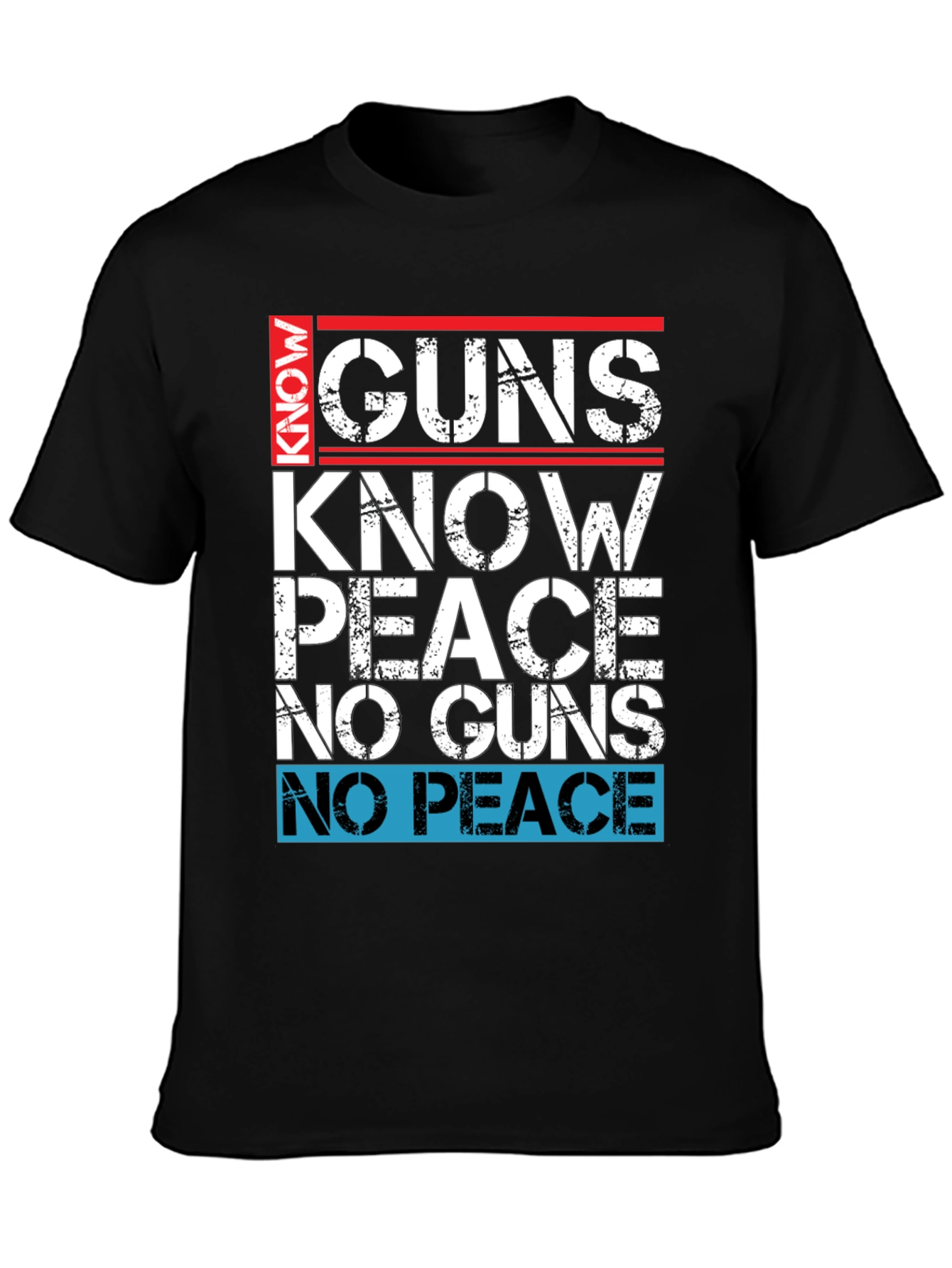 Black Guns Know Peace Men's Graphic T-Shirt view 3