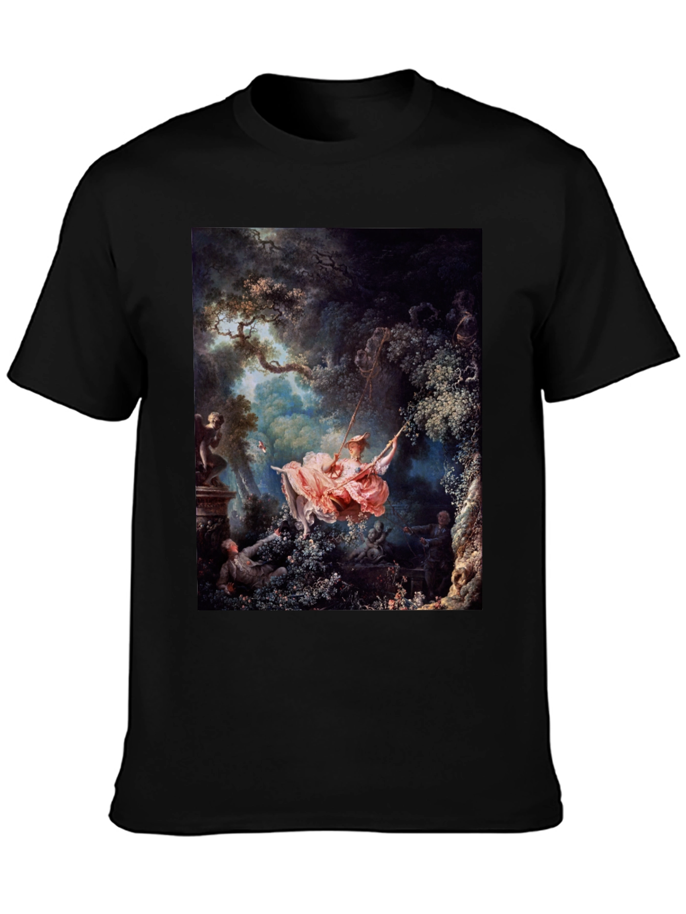 The Swing Painting T-Shirt - Artistic Rococo Style - 3