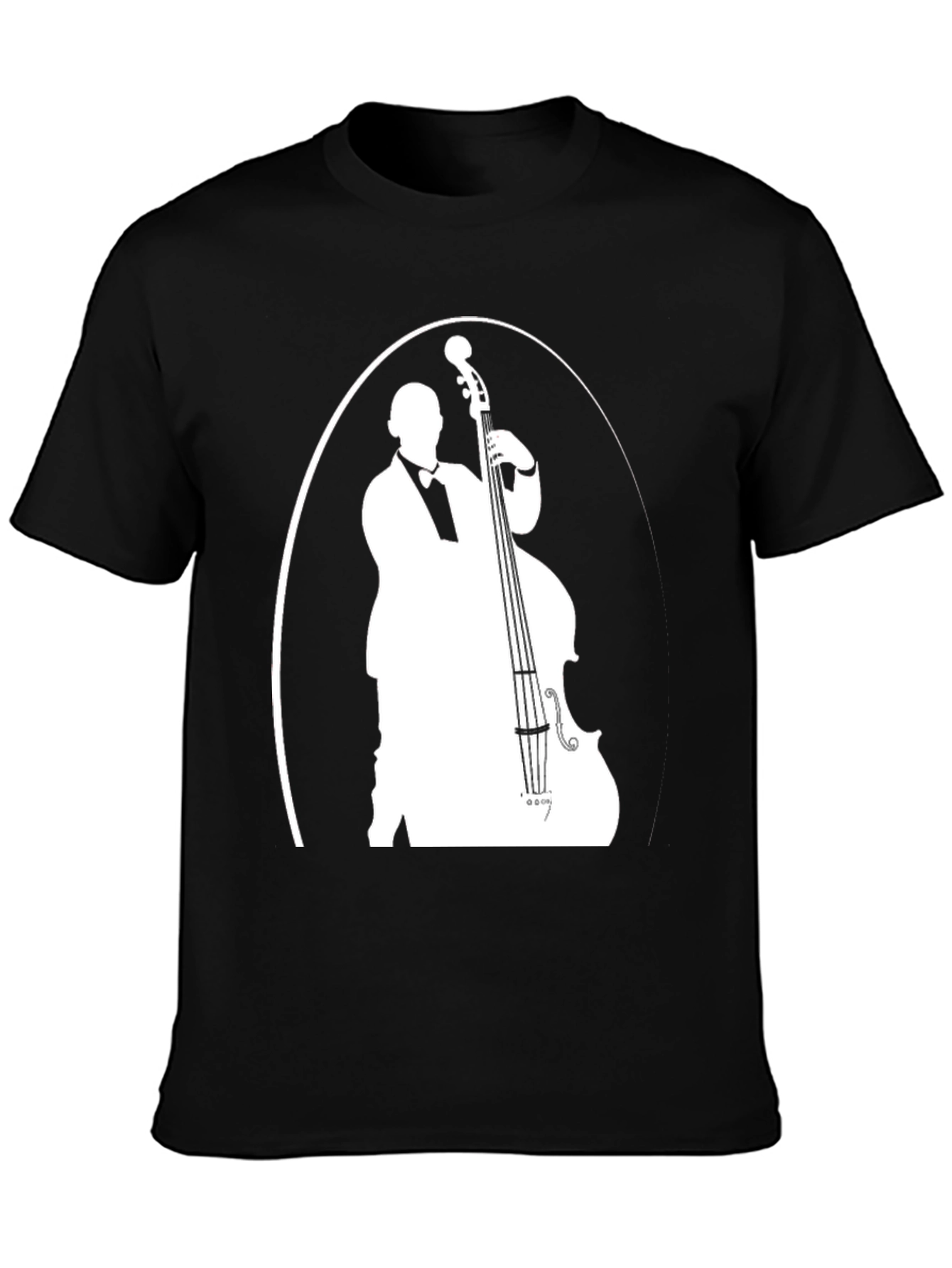Black Bass Player Graphic T-Shirt - Cool Music Tee view 3