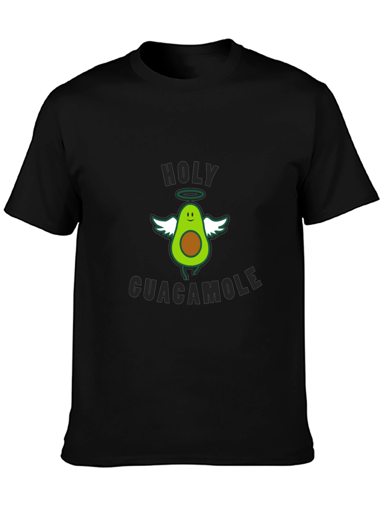 Black Holy Guacamole Graphic T-Shirt - Funny Avocado Tee view 3