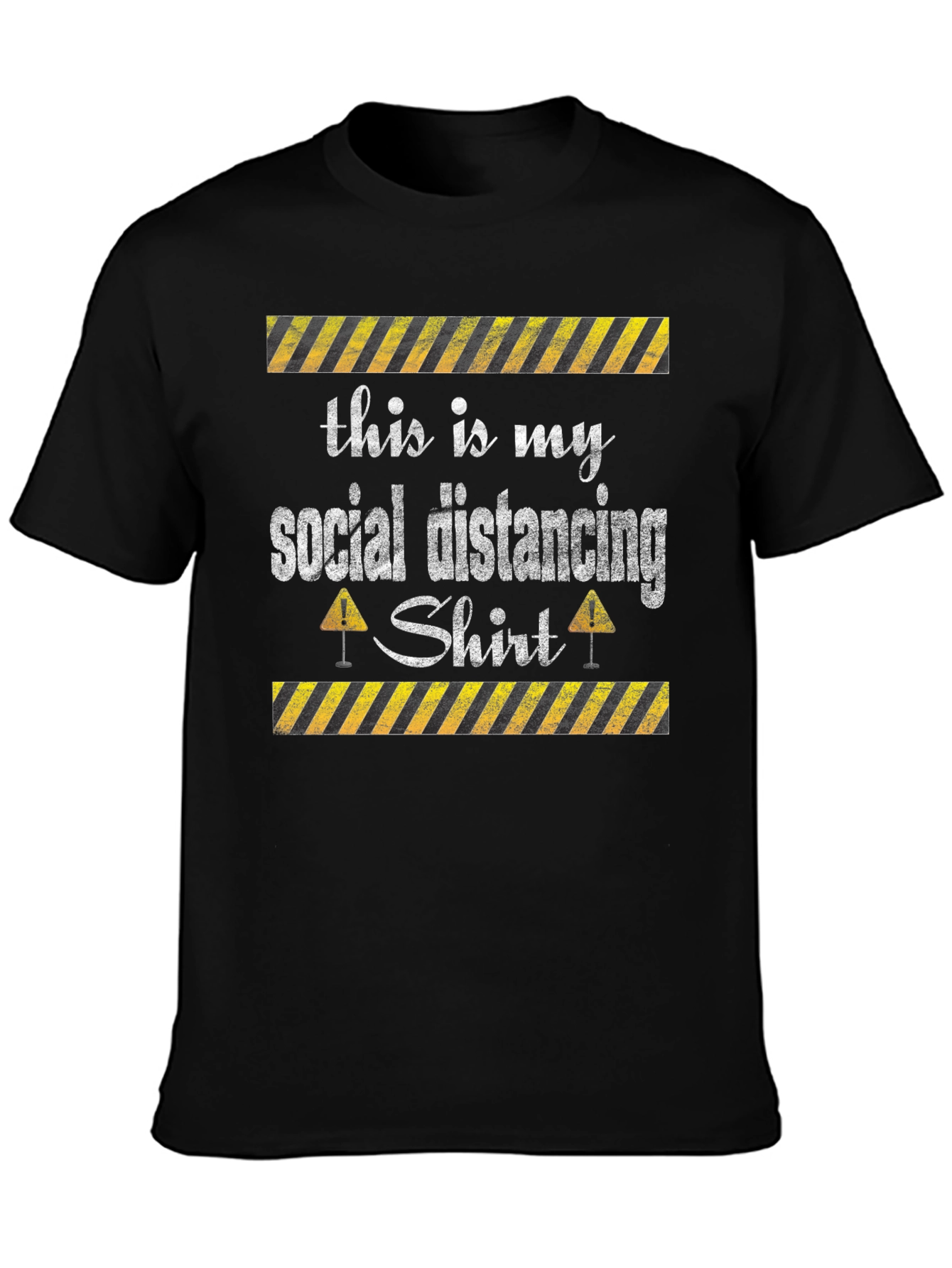 Black Social Distancing Shirt - Funny Novelty Tee view 3