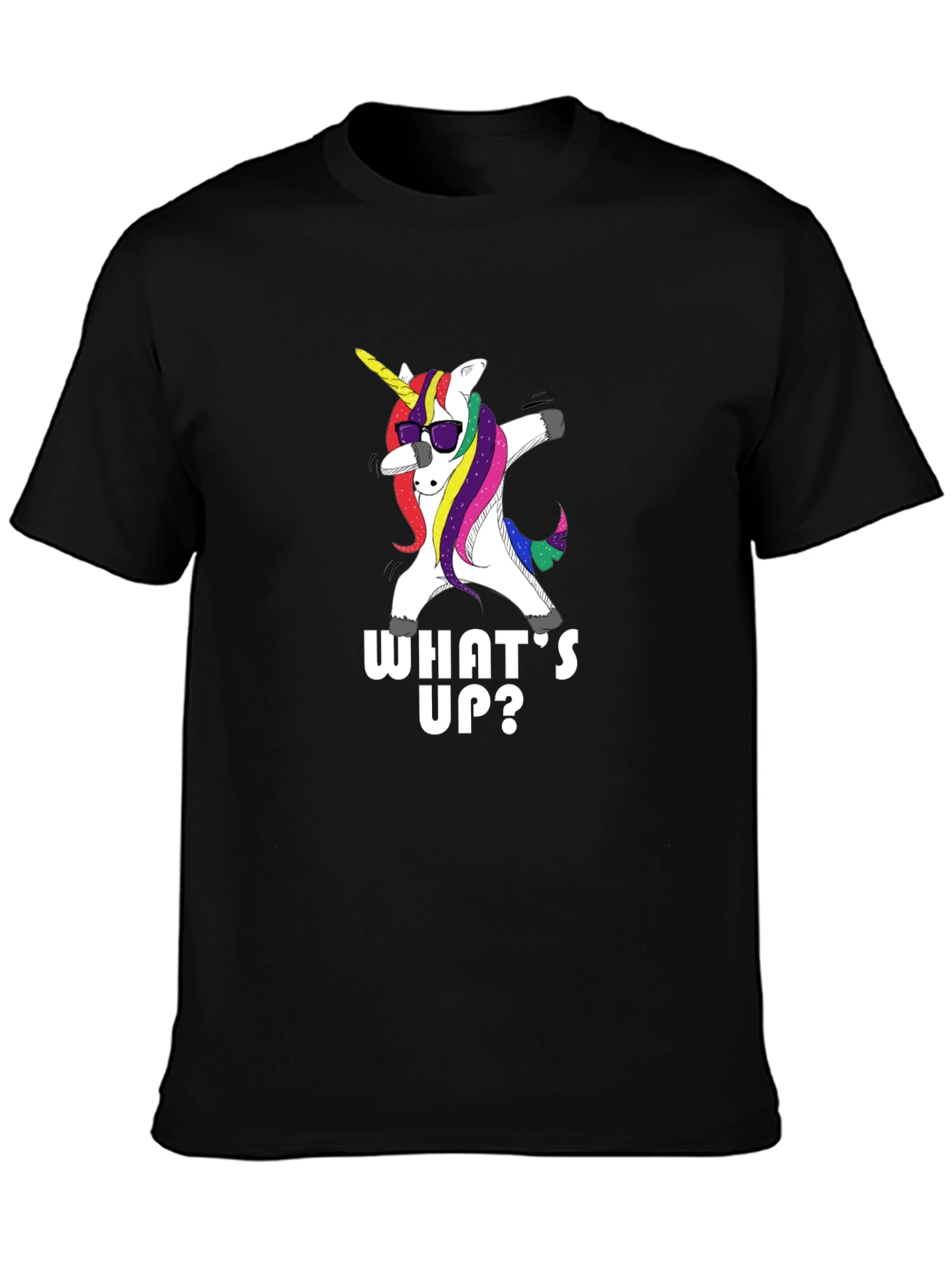 Black Dabbing Unicorn T-Shirt - What's Up? view 3