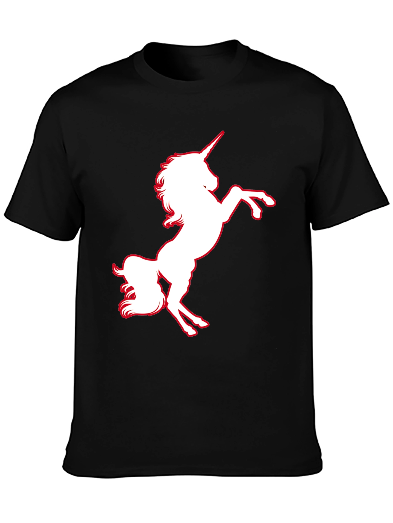 Black Unicorn Graphic T-Shirt - Black Cotton Tee view 3