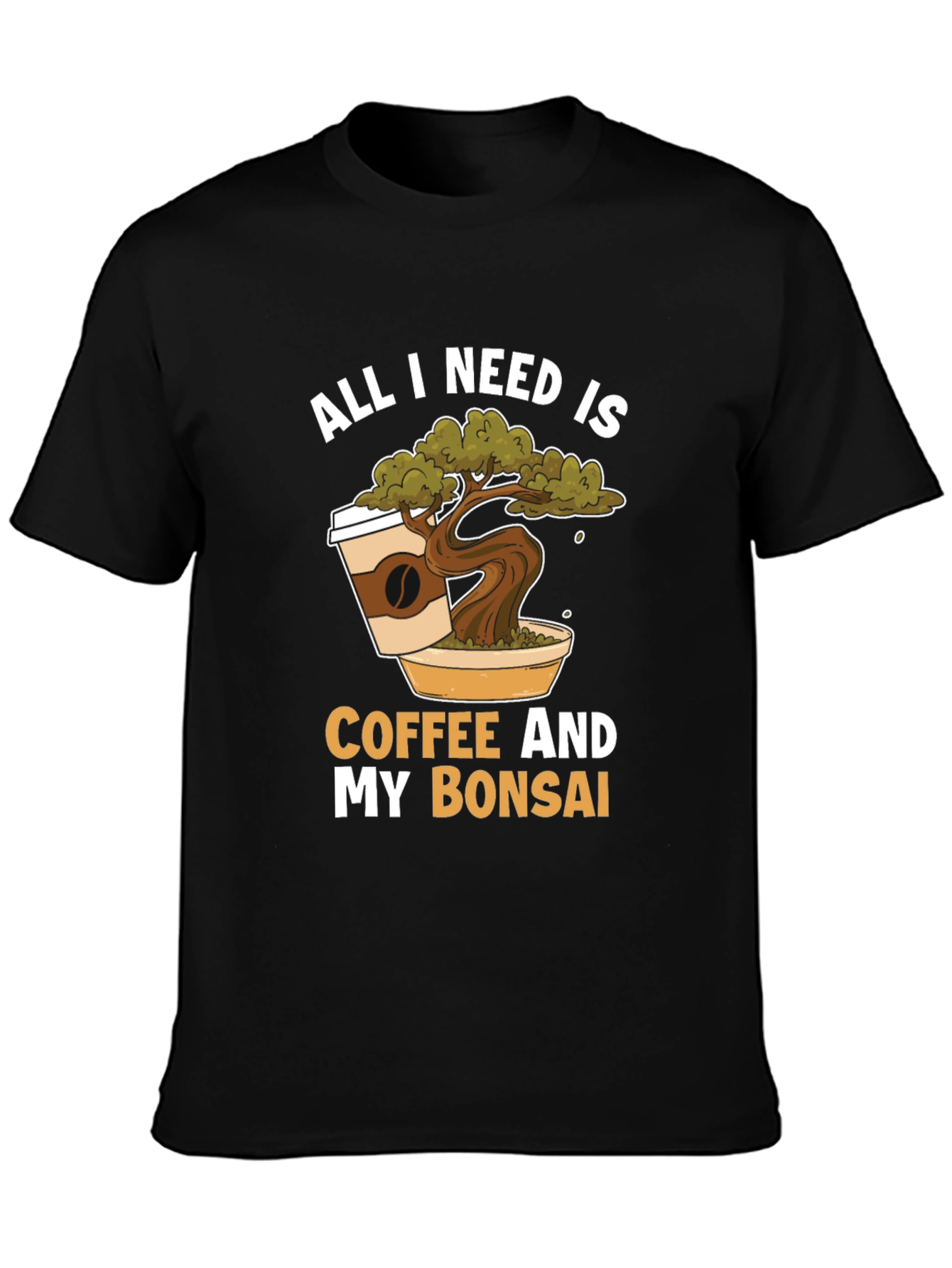 Black Coffee & Bonsai T-Shirt -  Relaxed Fit view 3