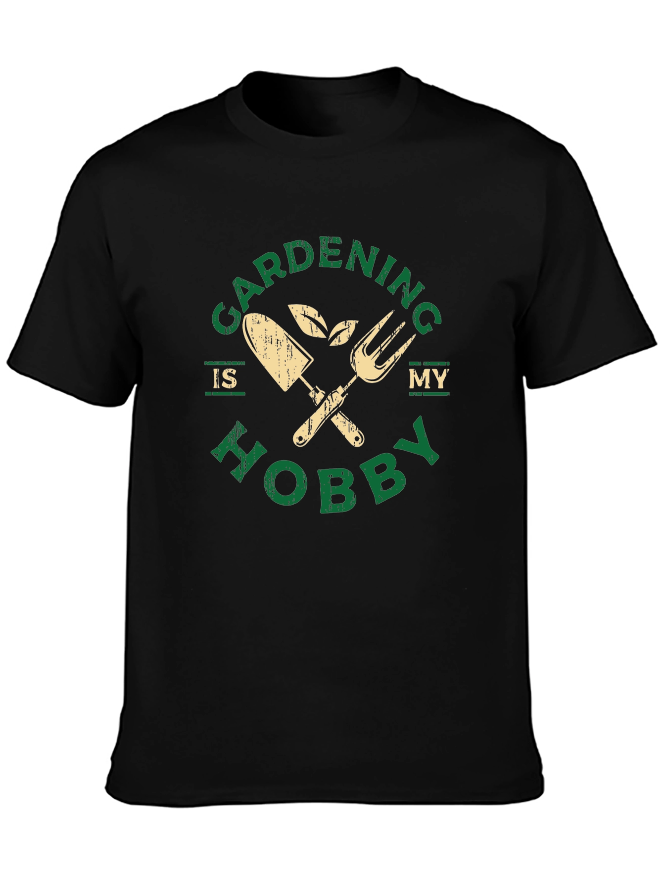 Black Gardening is My Hobby Graphic Tee - Gardener Gift view 3