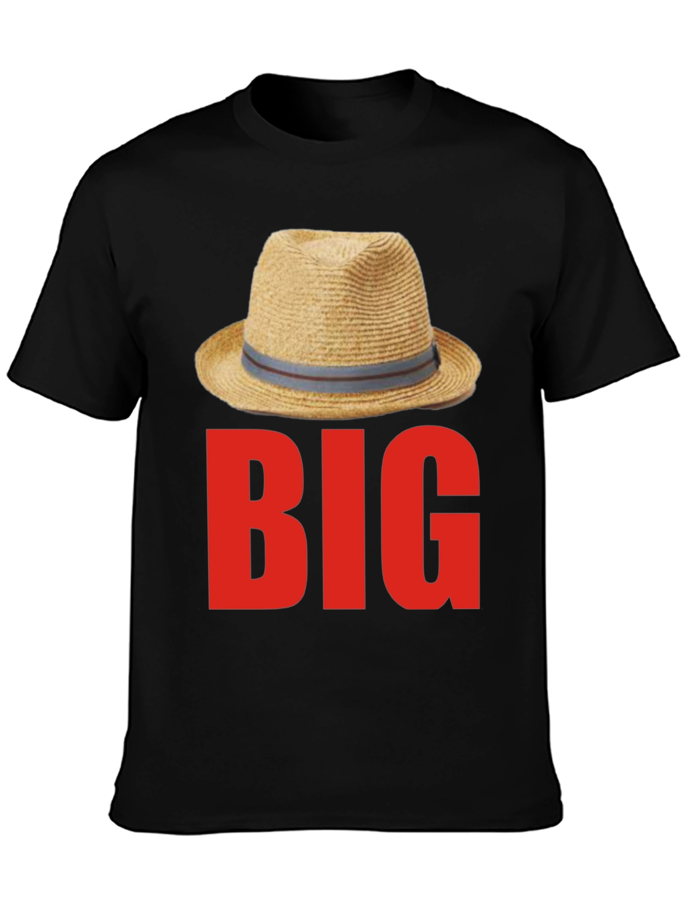 Black Big Hat Graphic T-Shirt - Bold Statement Tee view 3