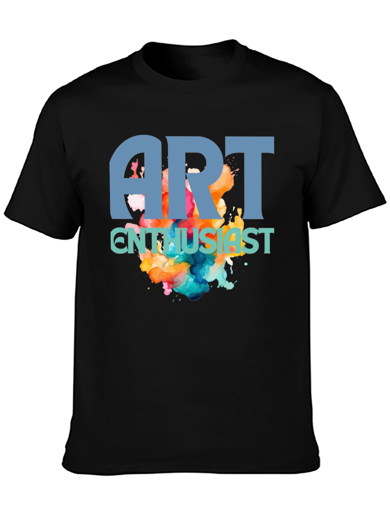 Black Art Enthusiast T-Shirt - Artistic Design view 3