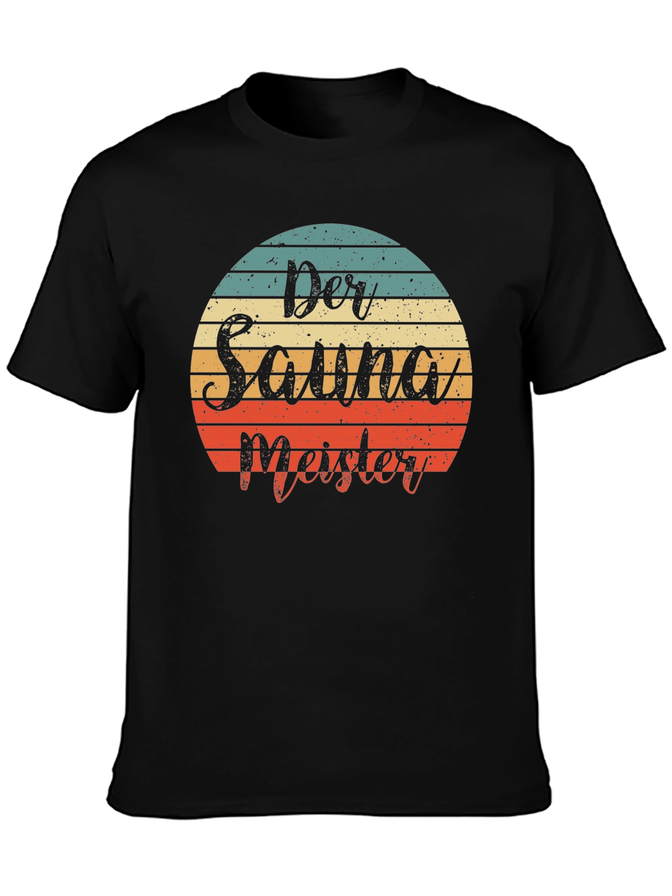 Black Der Sauna Meister Retro T-Shirt view 3
